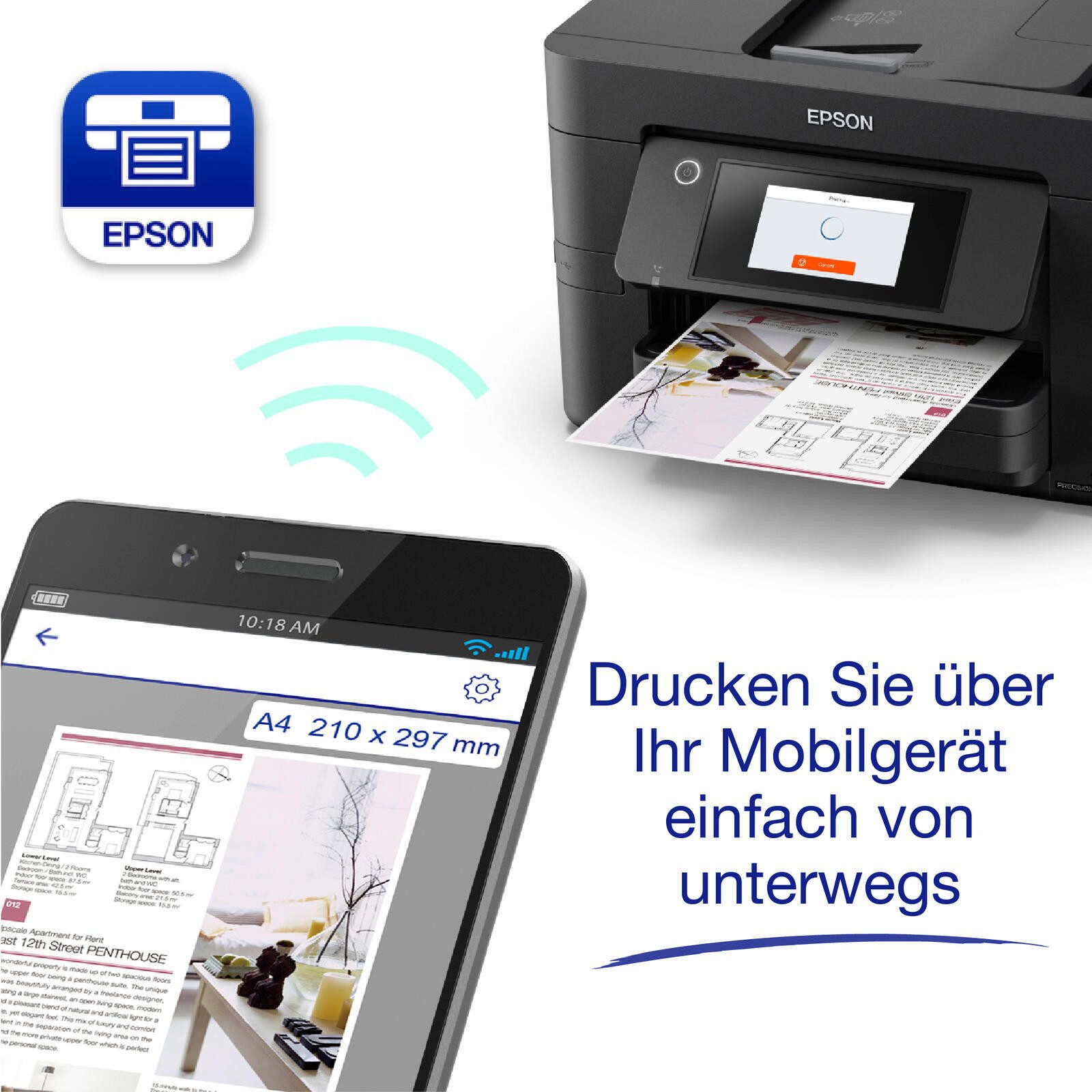 Epson WorkForce Pro WF-4825DWF Multifunktionsdrucker, (Duplexfunktion, ADF (Automatischer Dokumenteneinzug)