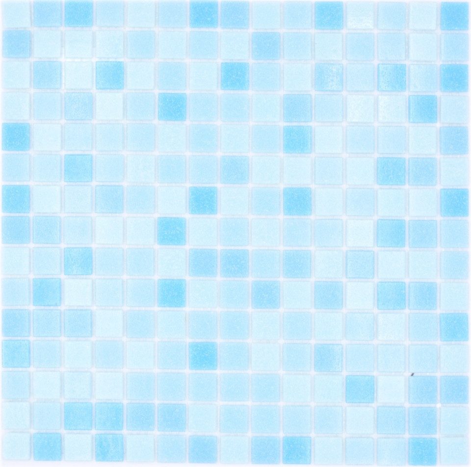 Thumbnail - Mosani Bodenfliese Glasmosaik Mosaikfliesen mix lichtblau glänzend / 10 Mosaikmatten