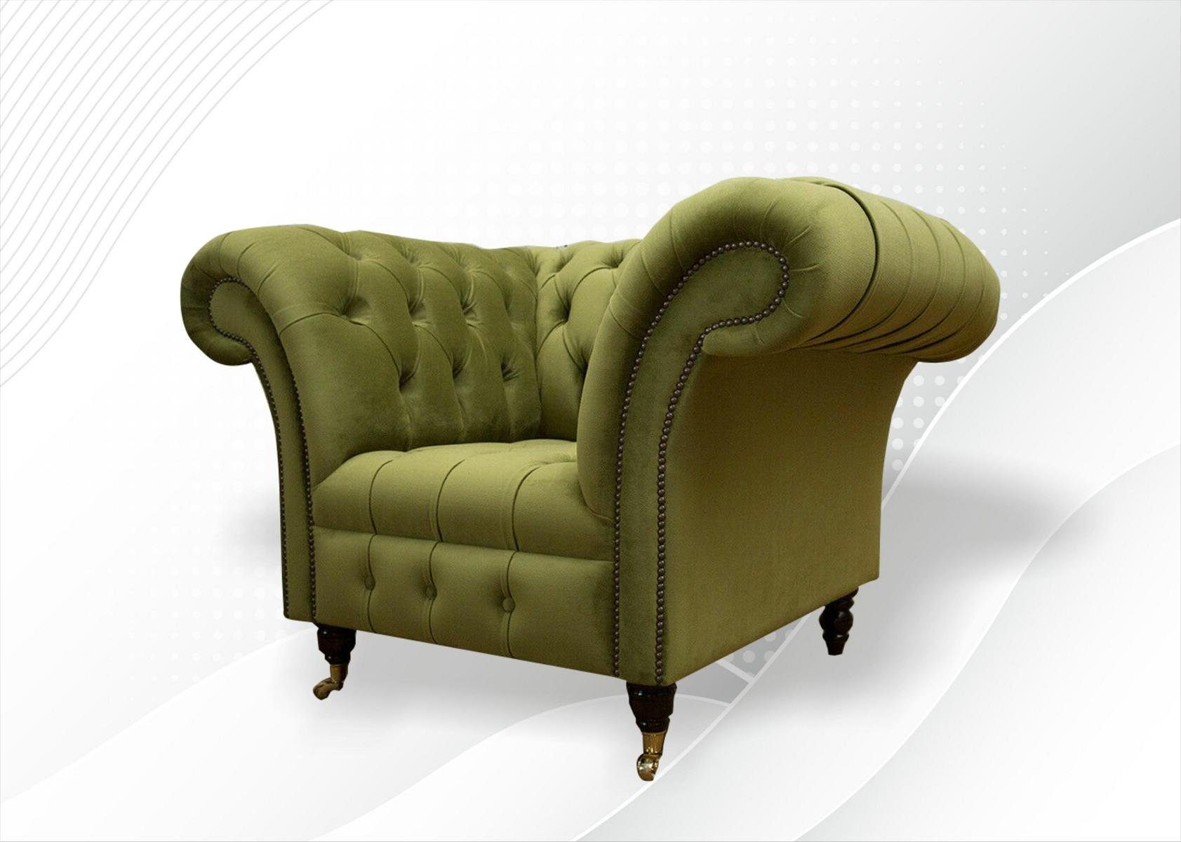 JVmoebel Chesterfield 1 Design Chesterfield-Sessel, Sessel Sitzer