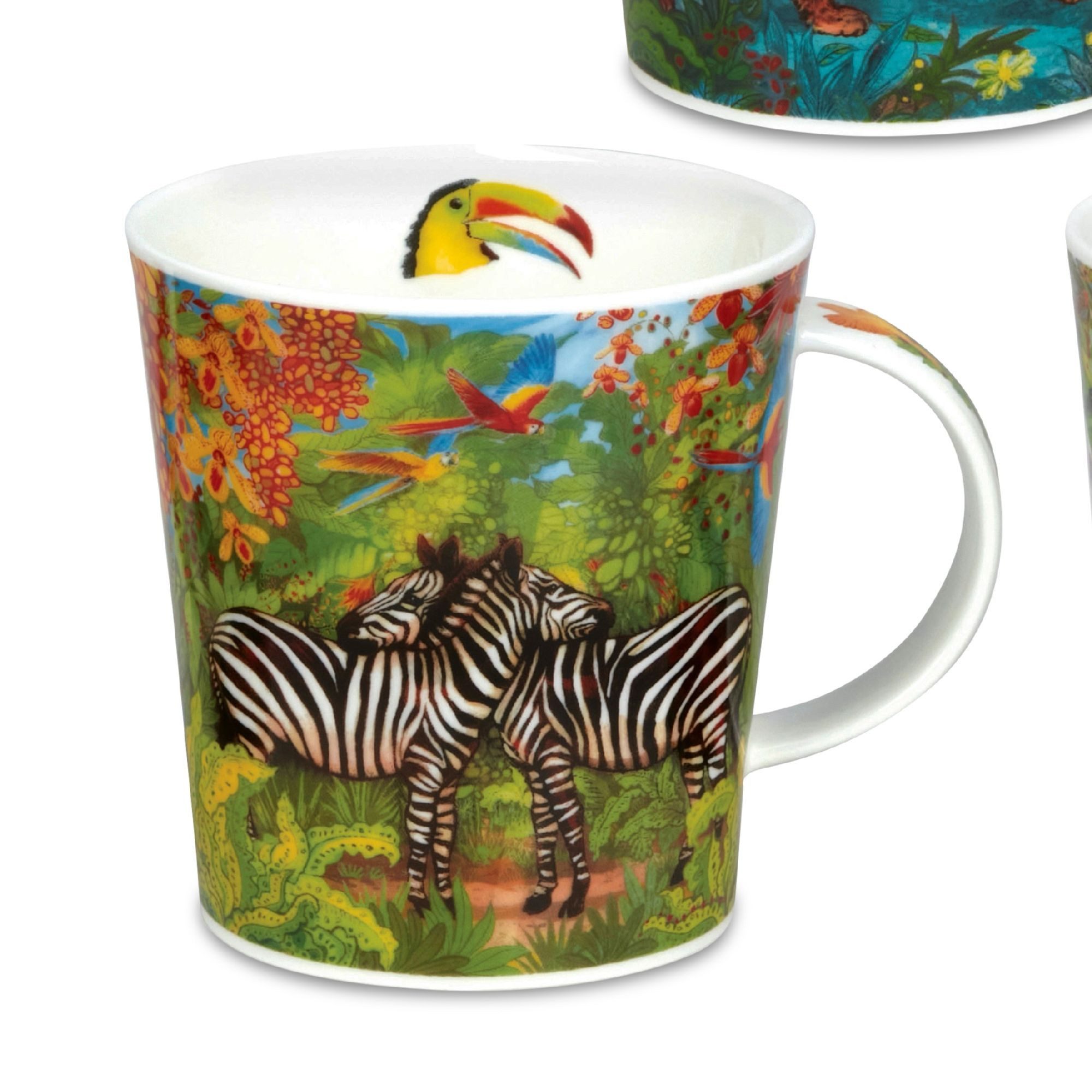 formano Tasse Dunoon, Porzellan, Spülmaschinengeeignet, Mehrfarbig, Dschungel, H: 9,5cm