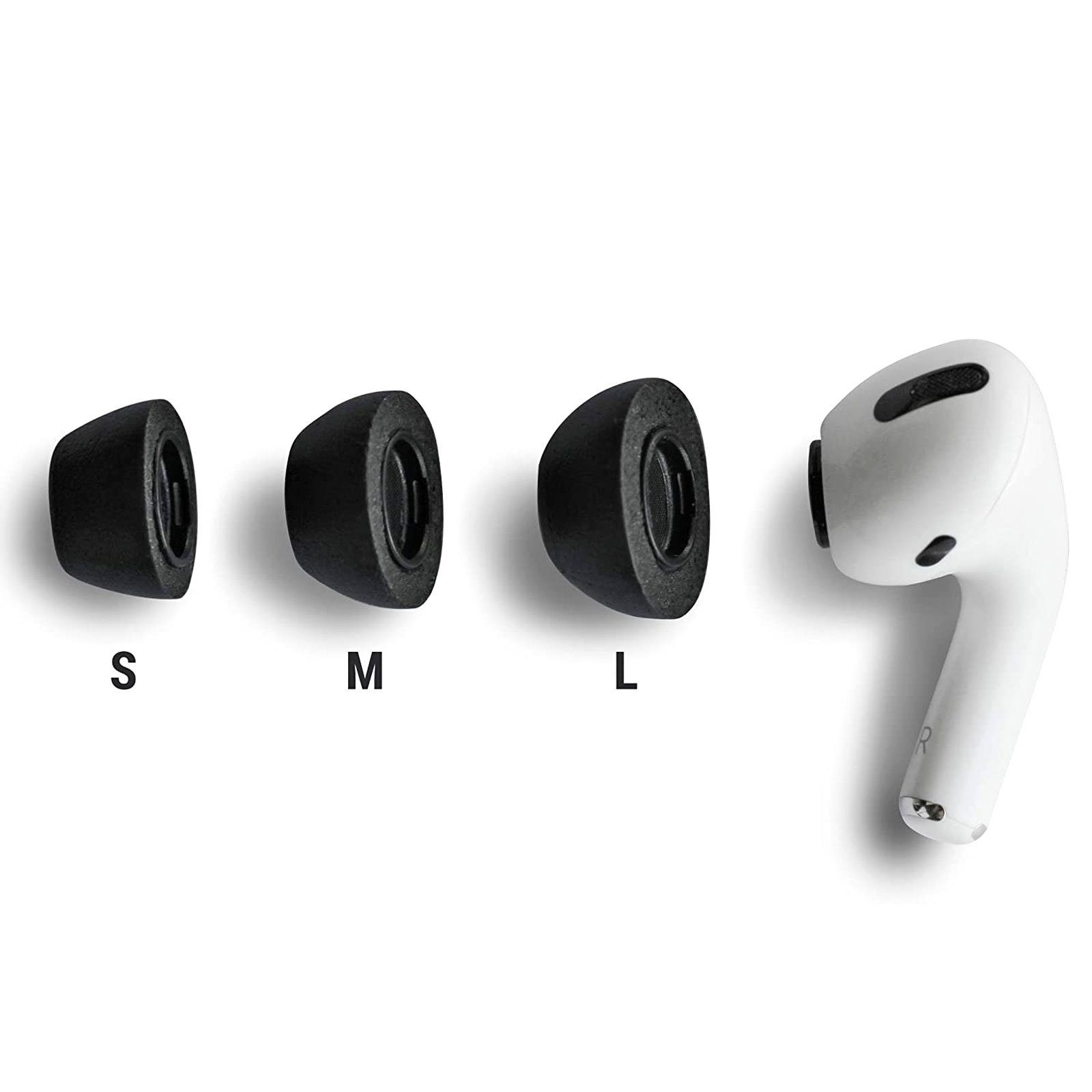 Schwarz 2.0 AirPods Pro Sicherer In-Ear-Kopfhörer für (Größe Sitz, Tragekomfort) Comply L, Ohrstöpsel Hoher