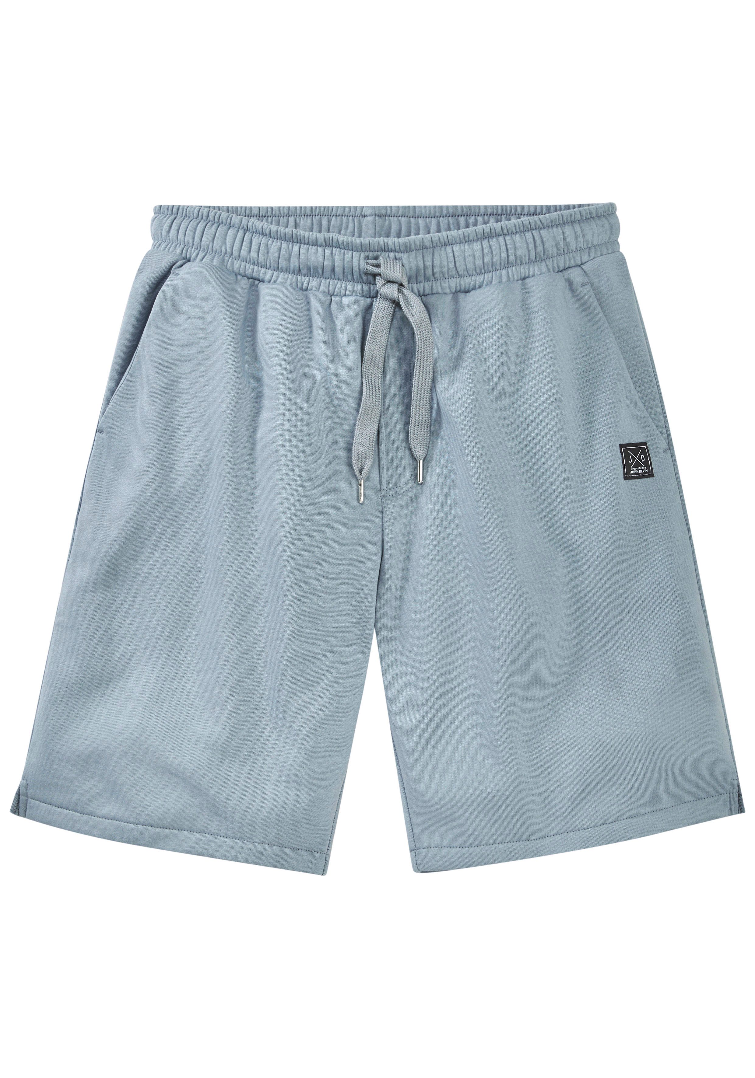 John Devin Sweatshorts - kurze Hose aus innen angerauter Sweatware mit brei günstig online kaufen