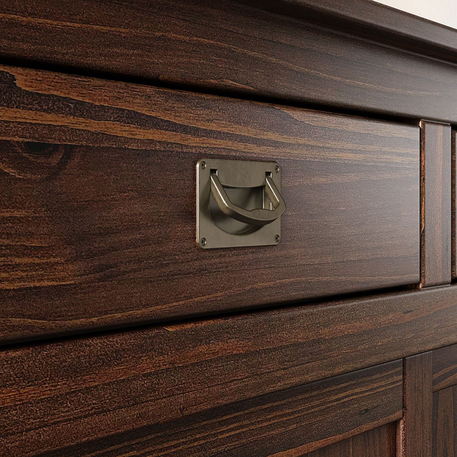 IDIMEX Sideboard SAVONA, Kommodenschrank mit 3 Schubladen und Türen aus Holzoptik nussbaum