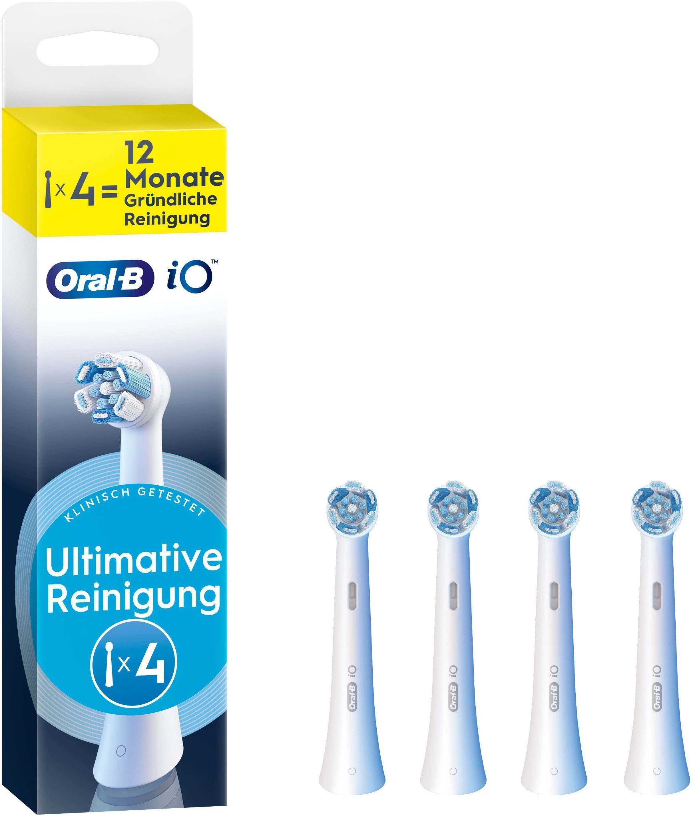 Oral-B Aufsteckbürsten iO Ultimative Reinigung, für fortgeschrittene Tiefenreinigung und Plaque-Entfernung