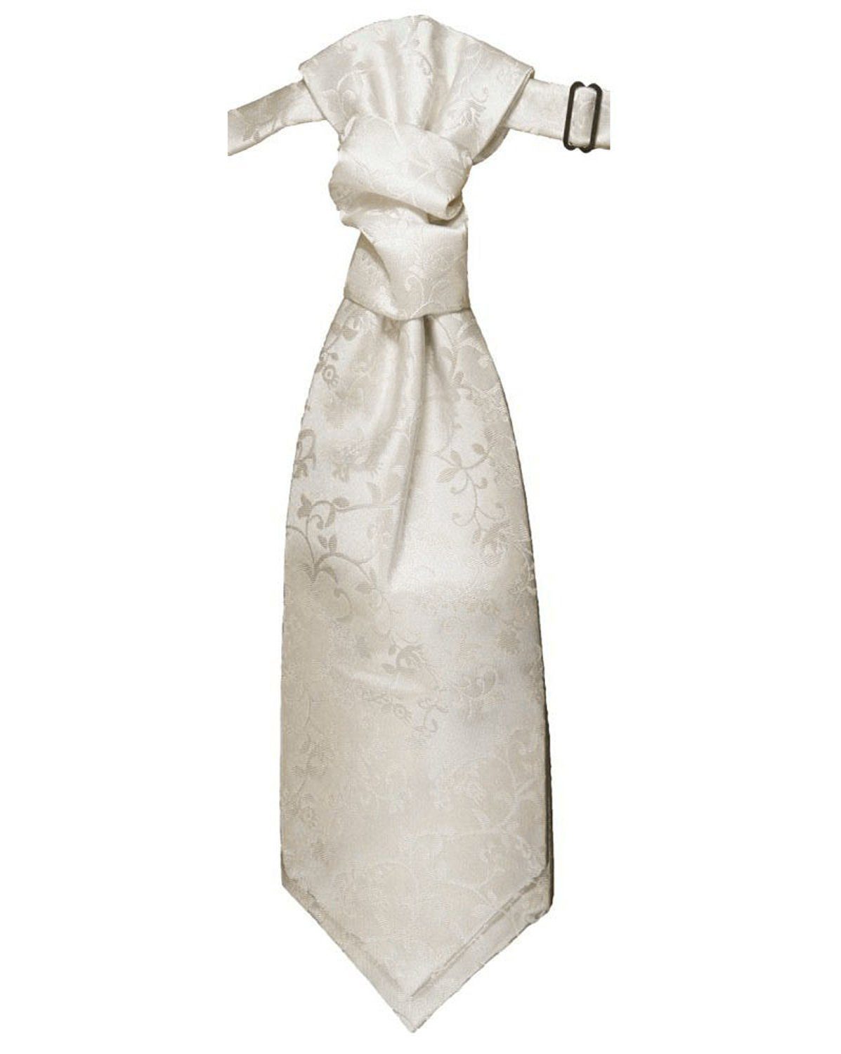Paul Malone Anzugweste Herren Hochzeitsweste mit Plastron Set 2tlg floral - Bräutigam (Set, 2-tlg., mit Weste und Plastron) ivory V41, Gr. 64 (5XL) – Bild 4 von 5