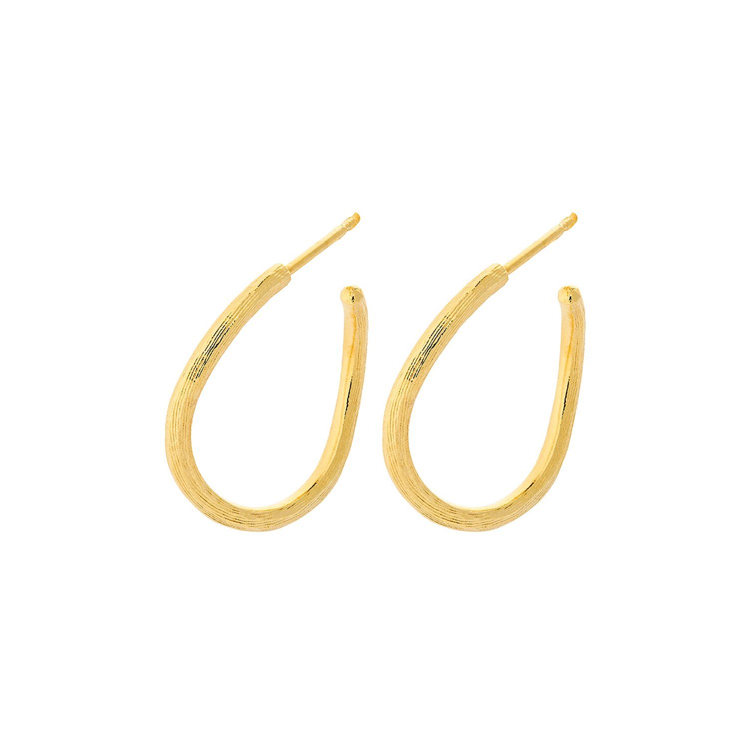 Pernille Corydon Paar Creolen Elva Ohrringe Damen 2,2 cm, Silber 925, 18 Karat vergoldet