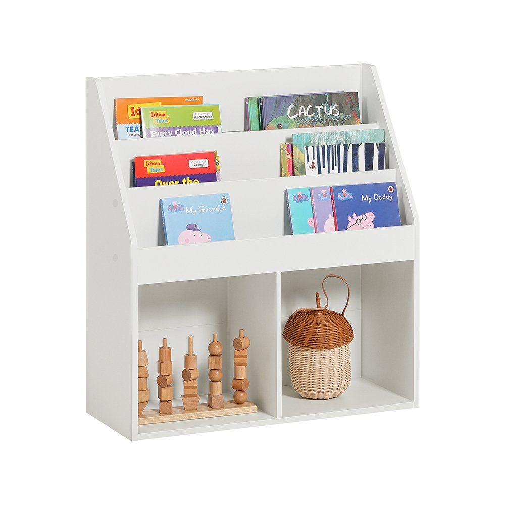 SoBuy Bücherregal KMB01, Kinderregal mit 3 Ablagefächern und 2 offenen Fächern