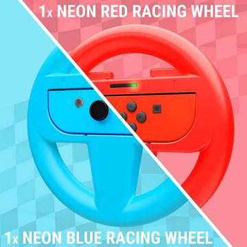 yhroo Nintendo-Schutzhülle Mario Kart für Nintendo Switch Lenkrad 2-Teiliges Set, Das Lenkrad-Zubehörset enthält nur 2 Lenkradaufsätze