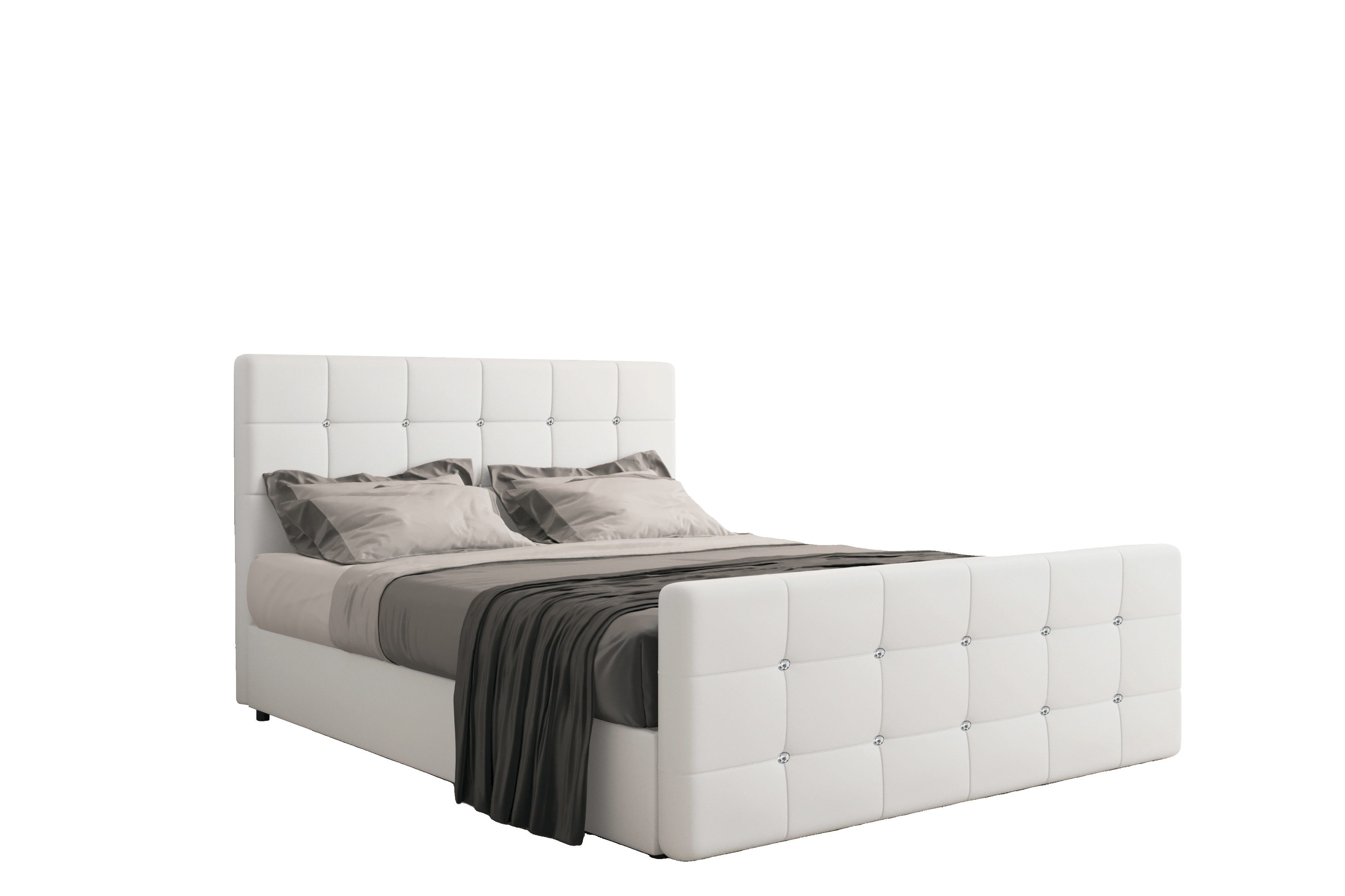 Kaiser Möbel Boxspringbett mit bettkasten und matratze, ROMA Kunstleder, To günstig online kaufen