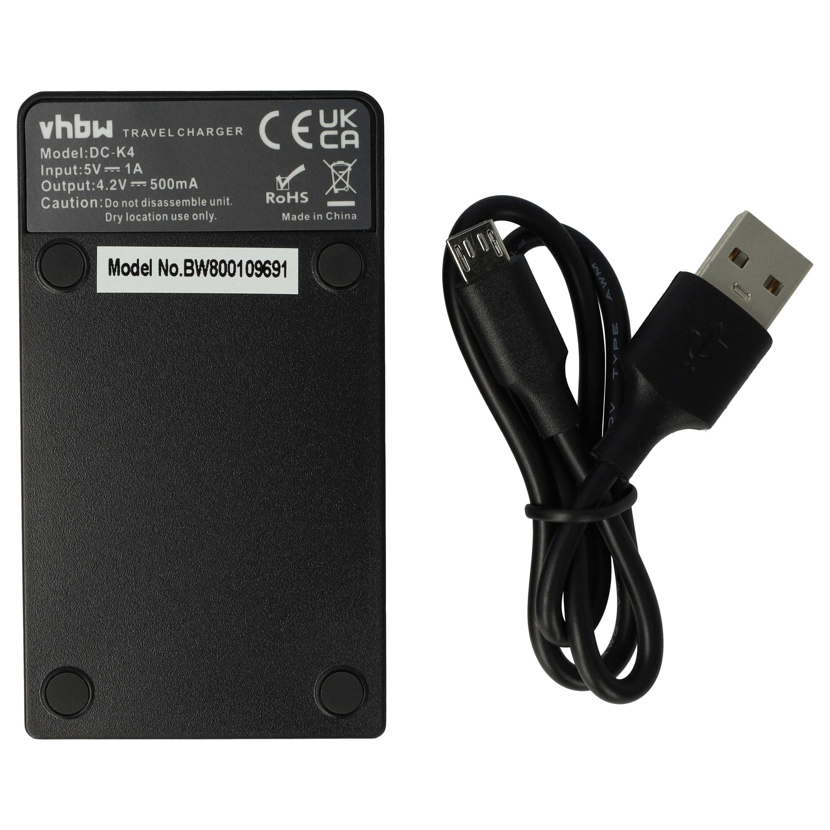 vhbw passend für Panasonic Lumix DMC-FS11R, DMC-FS11S, DMC-FS15A, DMC-FS15, Kamera-Ladegerät (Ladestation zum Laden eines Akkus an jeder USB-Buchse z.B. am PC) – Bild 2 von 5