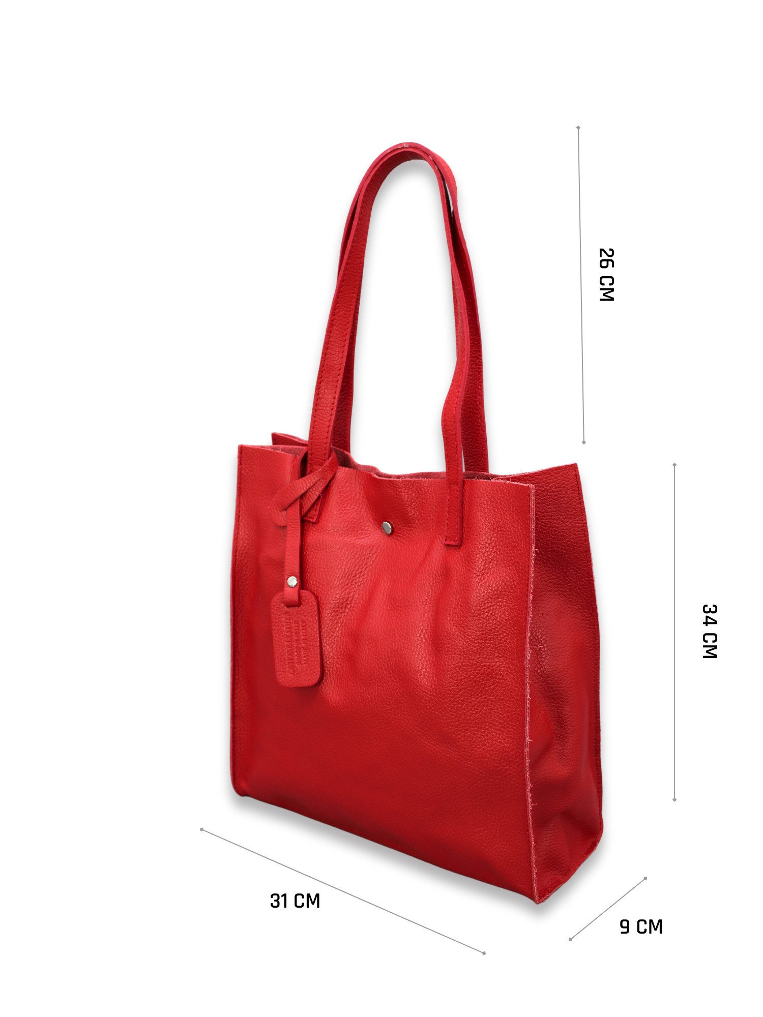 Adel Bags Shopper BENITA Schultertasche für Damen, Handtasche, echtes Leder, herausnehmbares Innenfach, Made in Italy