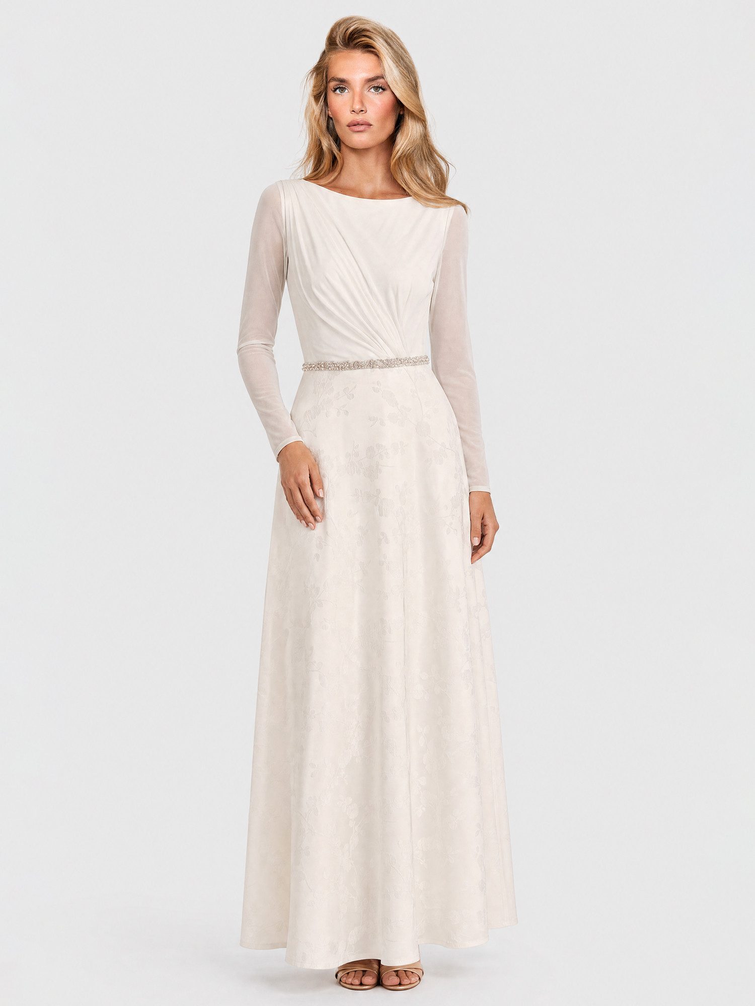 Apart Brautkleid aus Mesh und Jacquard