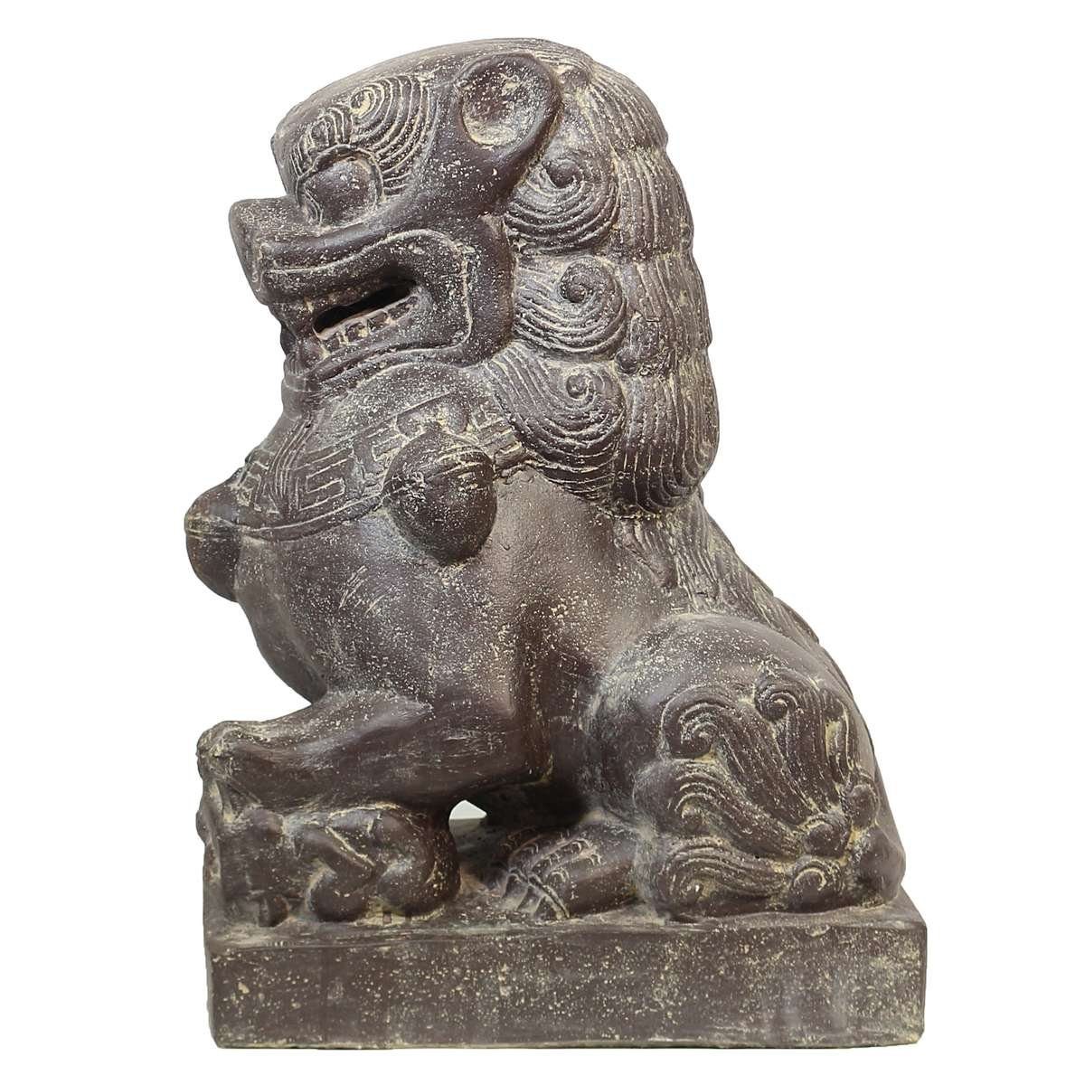 Oriental Galerie Dekofigur Tempelwächter Rechts in im Löwen Herstellung Handarbeit Einzeln Ursprungsland cm oder St), (1 60 traditionelle Links