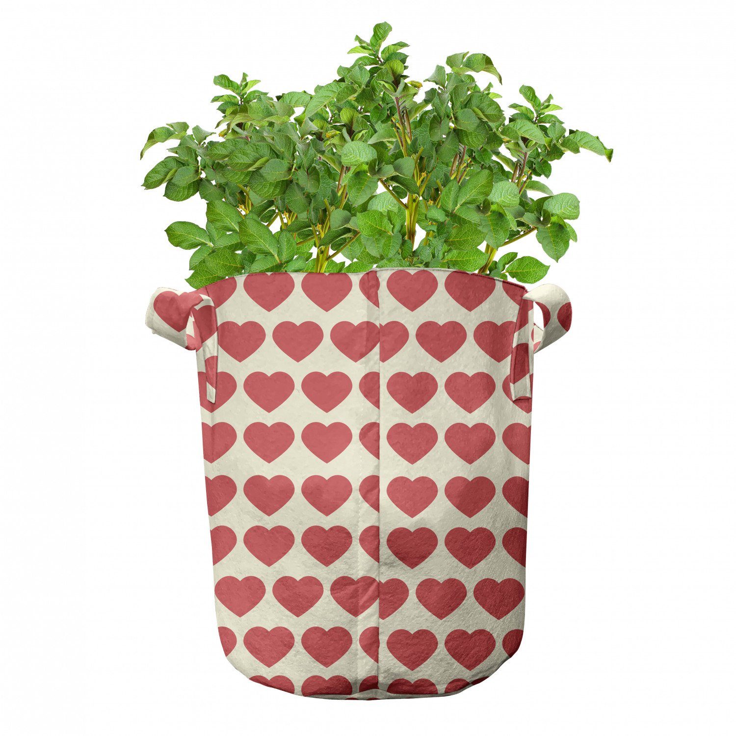 hochleistungsfähig mit Stofftöpfe Hearts Pflanzkübel Pflanzen, für Valentine Red Abakuhaus Vibrant Griffen