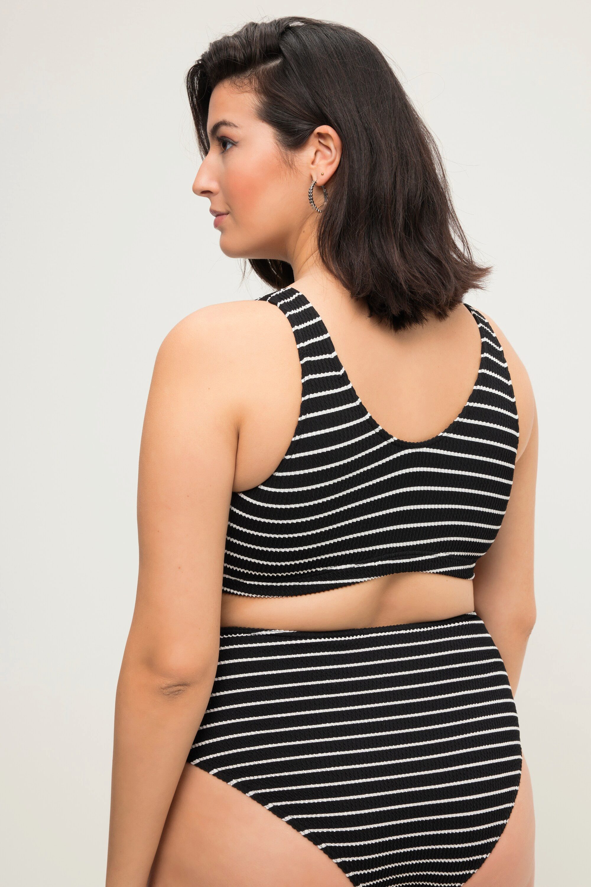 Studio Untold Bustier-Bikini Bikini-Top Softcups Ringel Stretch-Struktur