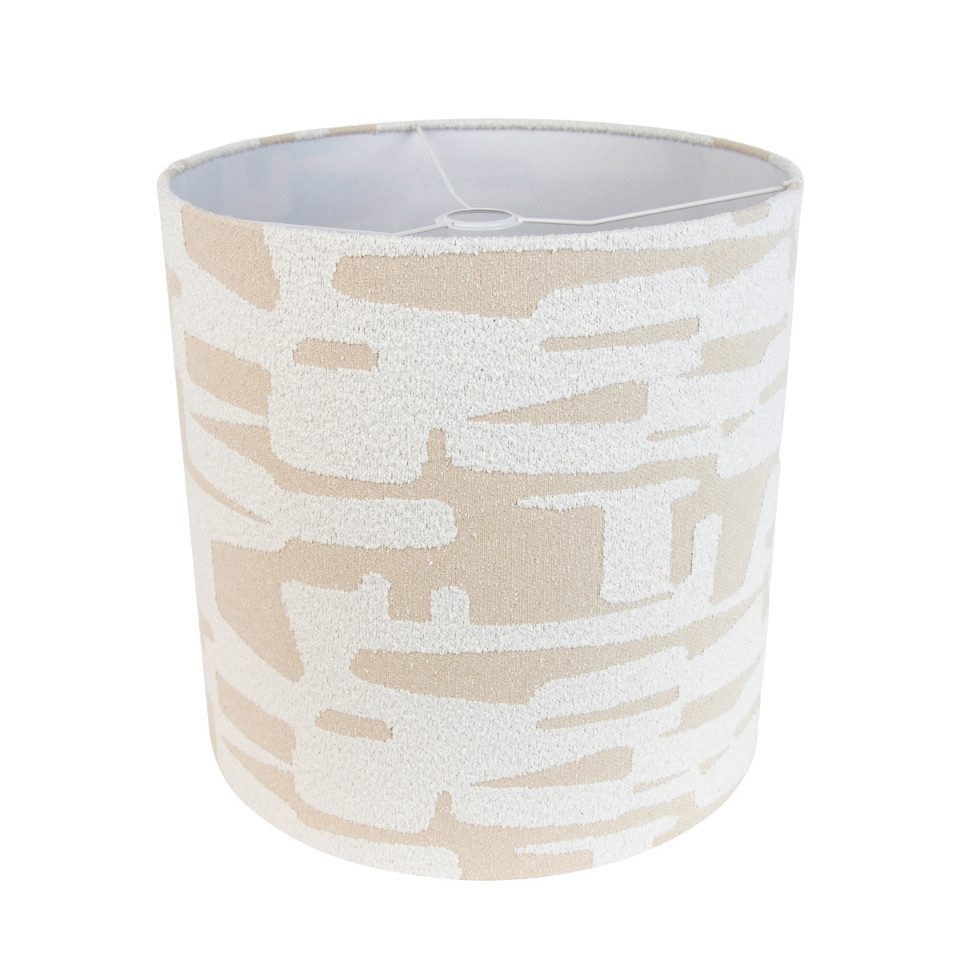Qazqa Lampenschirm Cilinder white beige