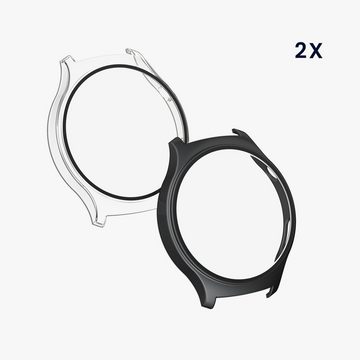 kwmobile Smartwatch-Hülle 2x Hülle für Huawei Watch 4, Fullbody Fitnesstracker Glas Cover Case Schutzhülle Set