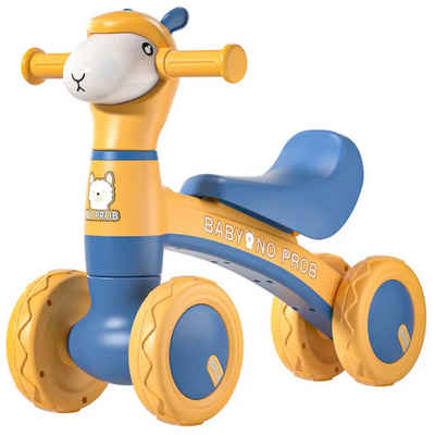 E-Commerce.Maschmann Laufrad Baby Laufrad Alpaka Design 4 Räder Kinder Balance Bike, Ohne Licht und Toneffekte