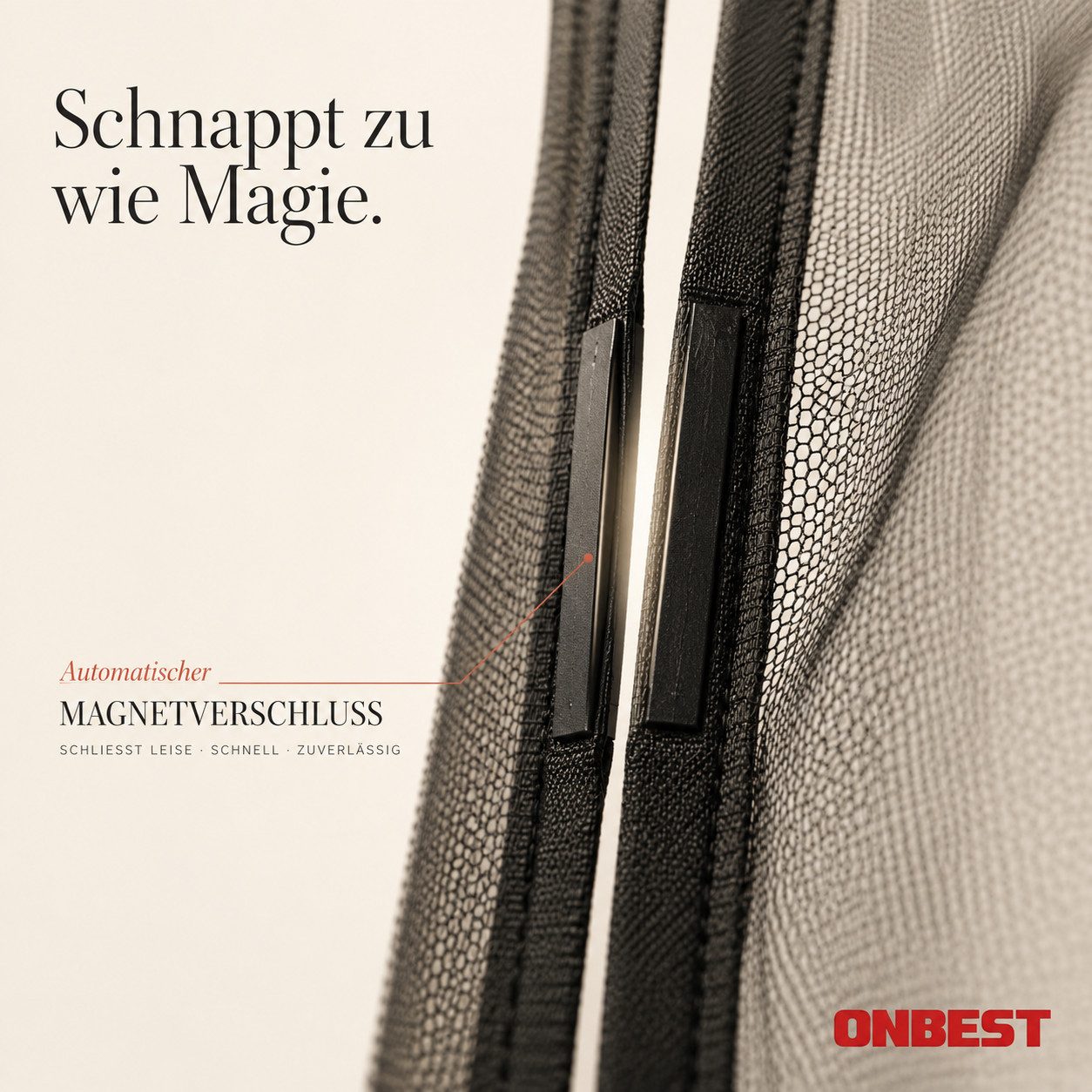 Onbest Insektenschutz-Fensterrahmen Fliegengitter Fliegenschutzgitter Magnet, Bohrfrei, mit Reißnägel, Balkon Terasse Tür Fenster – Bild 3 von 5