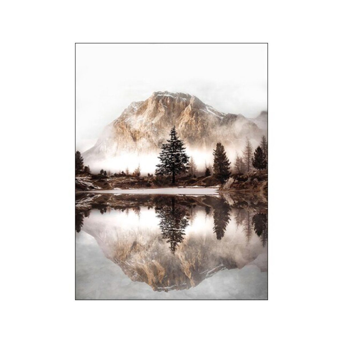 TPFLiving Kunstdruck (OHNE RAHMEN) Poster - Leinwand - Wandbild, Landschaften und Natur - 12 Motive und in 14 Größen zur Auswahl - (Wanddeko Wohnzimmer), Farben: Braun, Beige und Weiß - Größe: 10x15cm