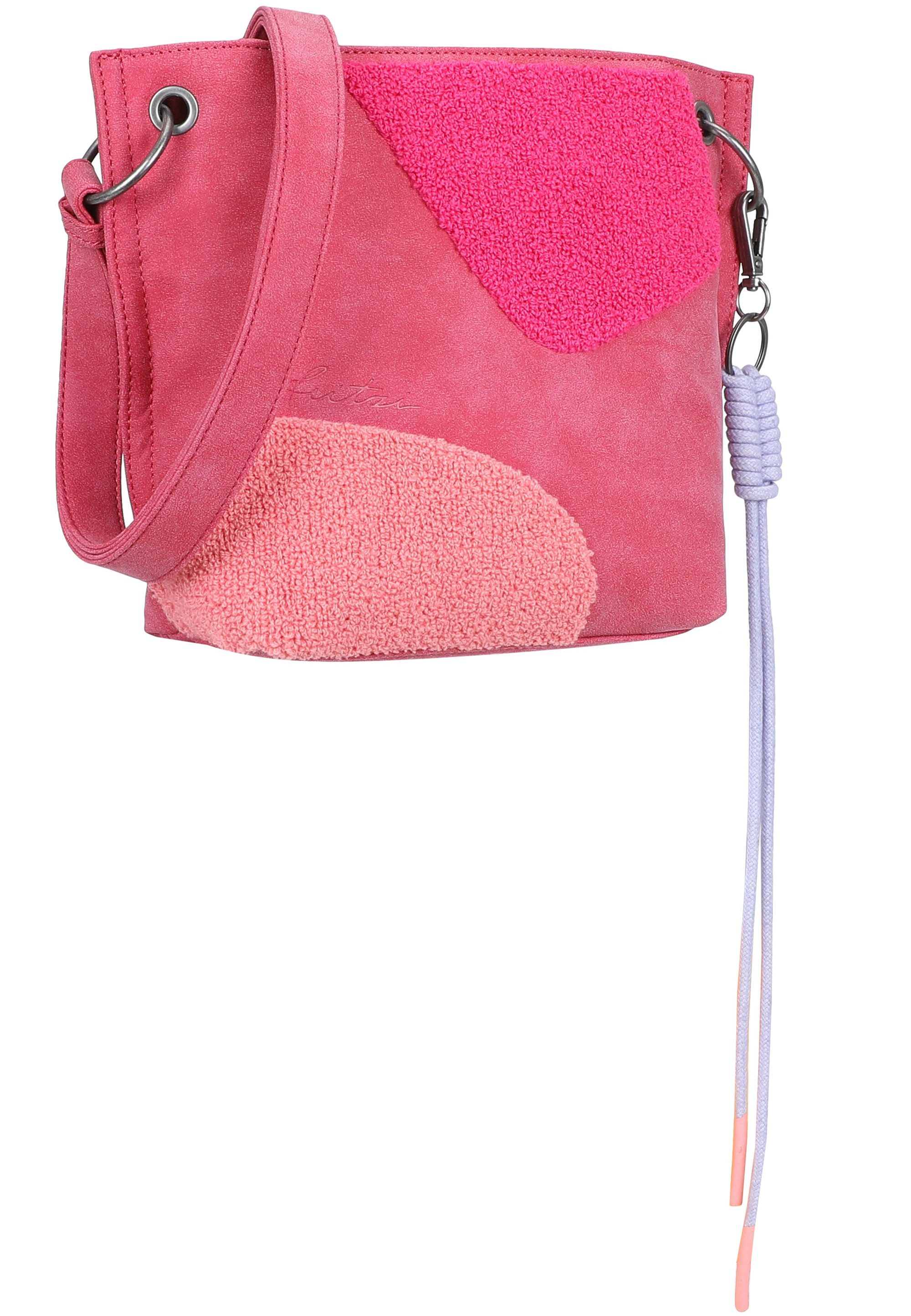 Fritzi aus Preußen Schultertasche Fritzi03 Limited Happy Flocked Jive Soft Berry, mit moderner Flockung