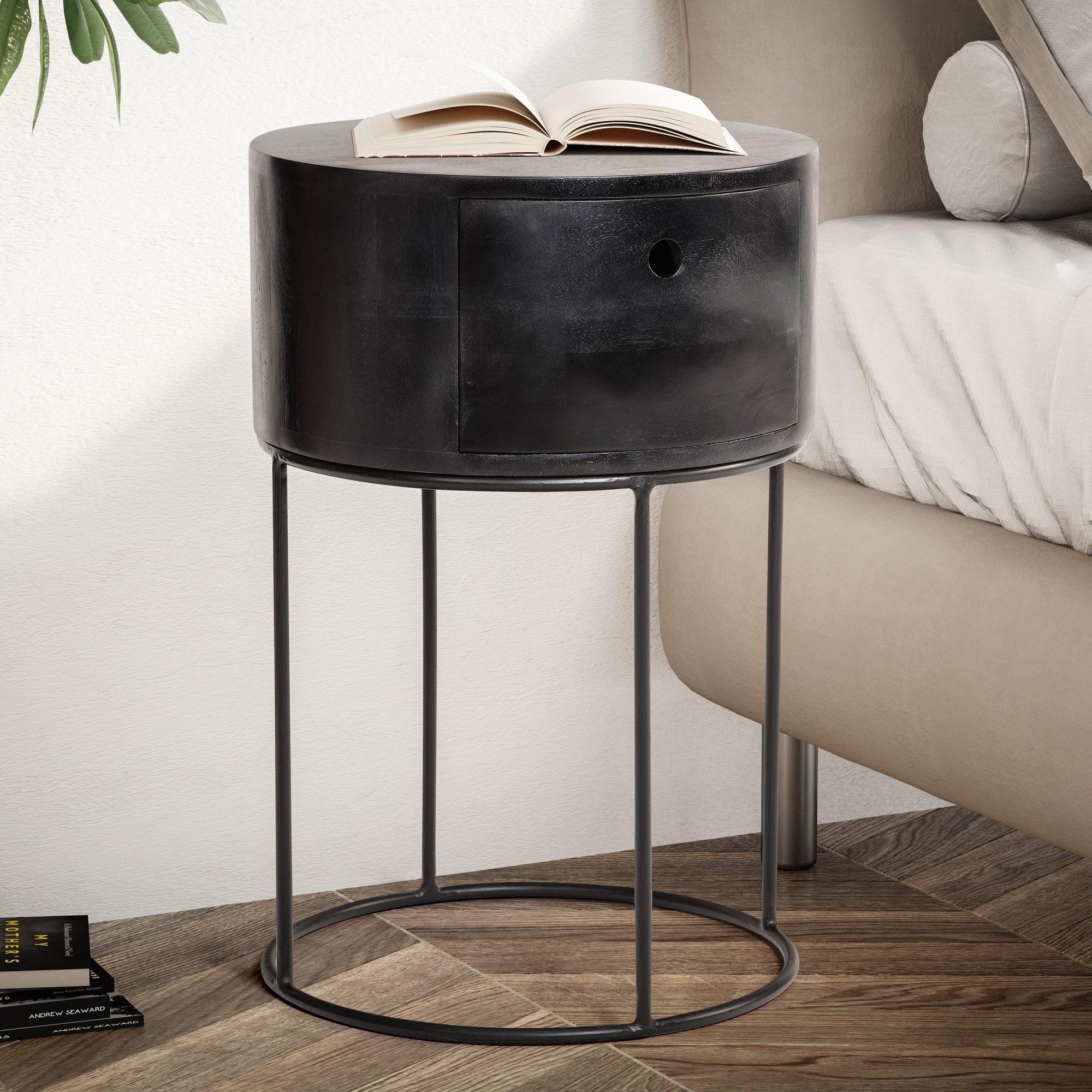 FINEBUY Nachttisch FB56320 (Mango Massivholz 40x40x60 günstig online kaufen