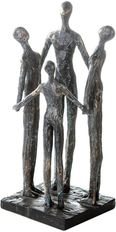 Casablanca by Gilde Dekofigur Skulptur Group (1 St), Dekoobjekt, Höhe 30 cm,  mit Spruchanhänger, Wohnzimmer, Die bronzefarbene Skulptur ist ein Sinnbild  dieser Erkenntnis