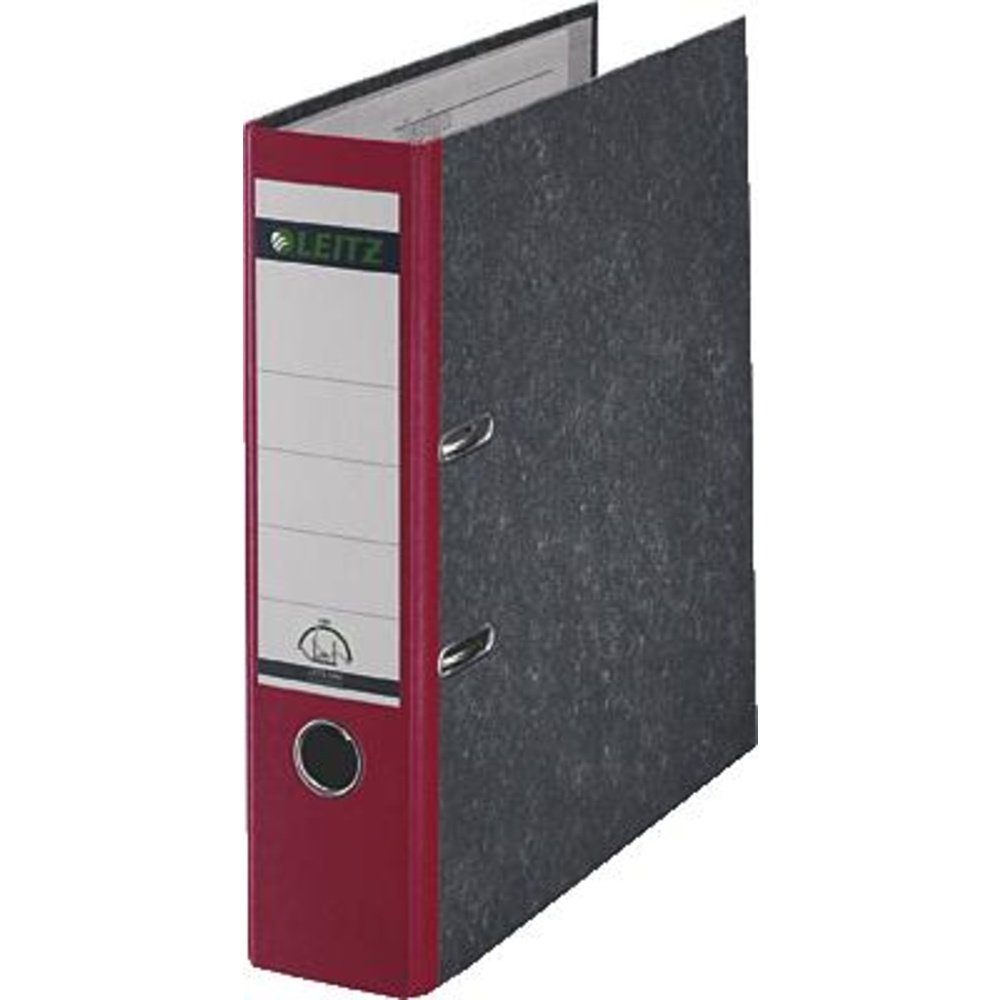 LEITZ Wolkenmarmor-Ordner, 180 Grad, DIN A4, 80 mm, rot