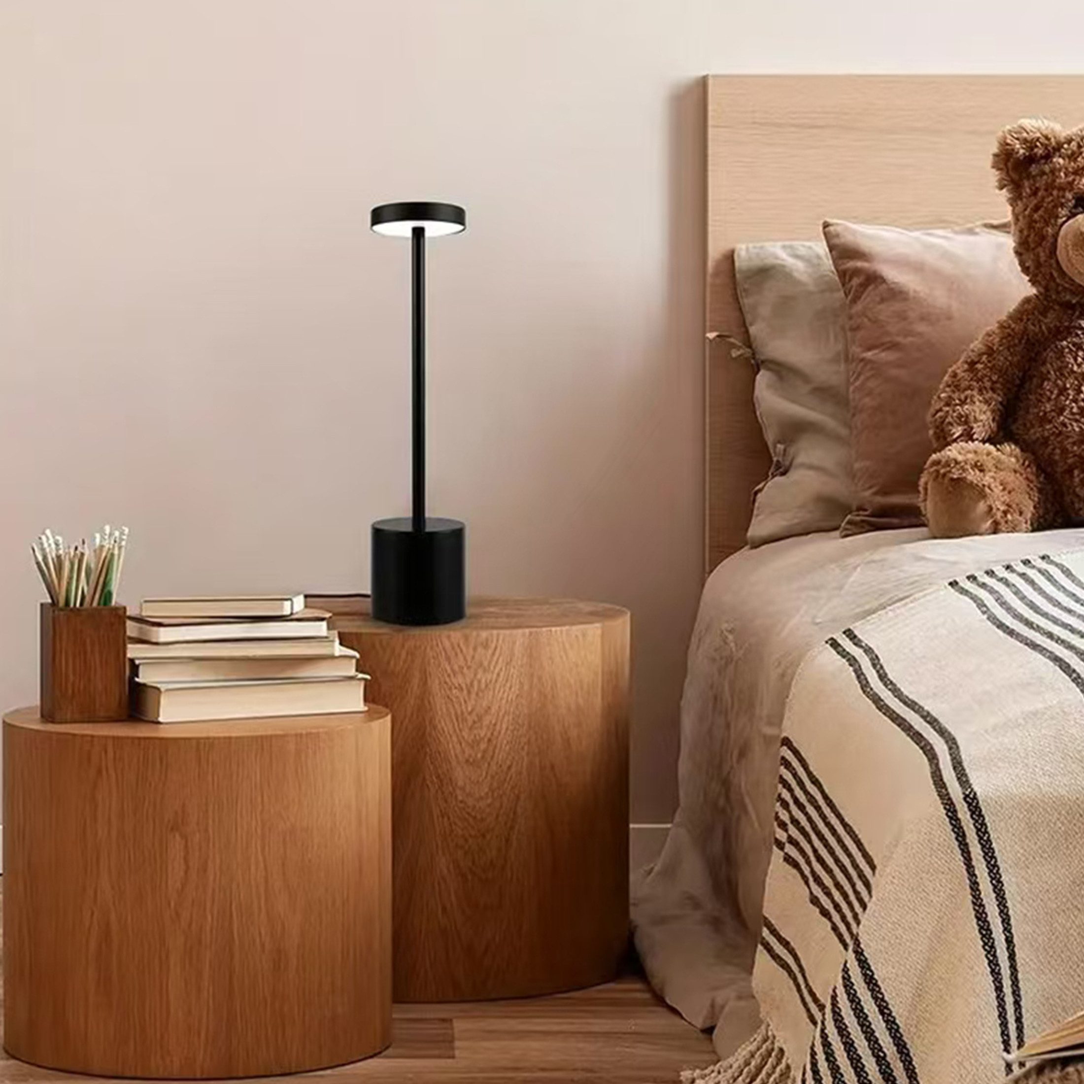 Masbekte LED Tischleuchte Stufenlos Dimmbar Tischlampe, günstig online kaufen