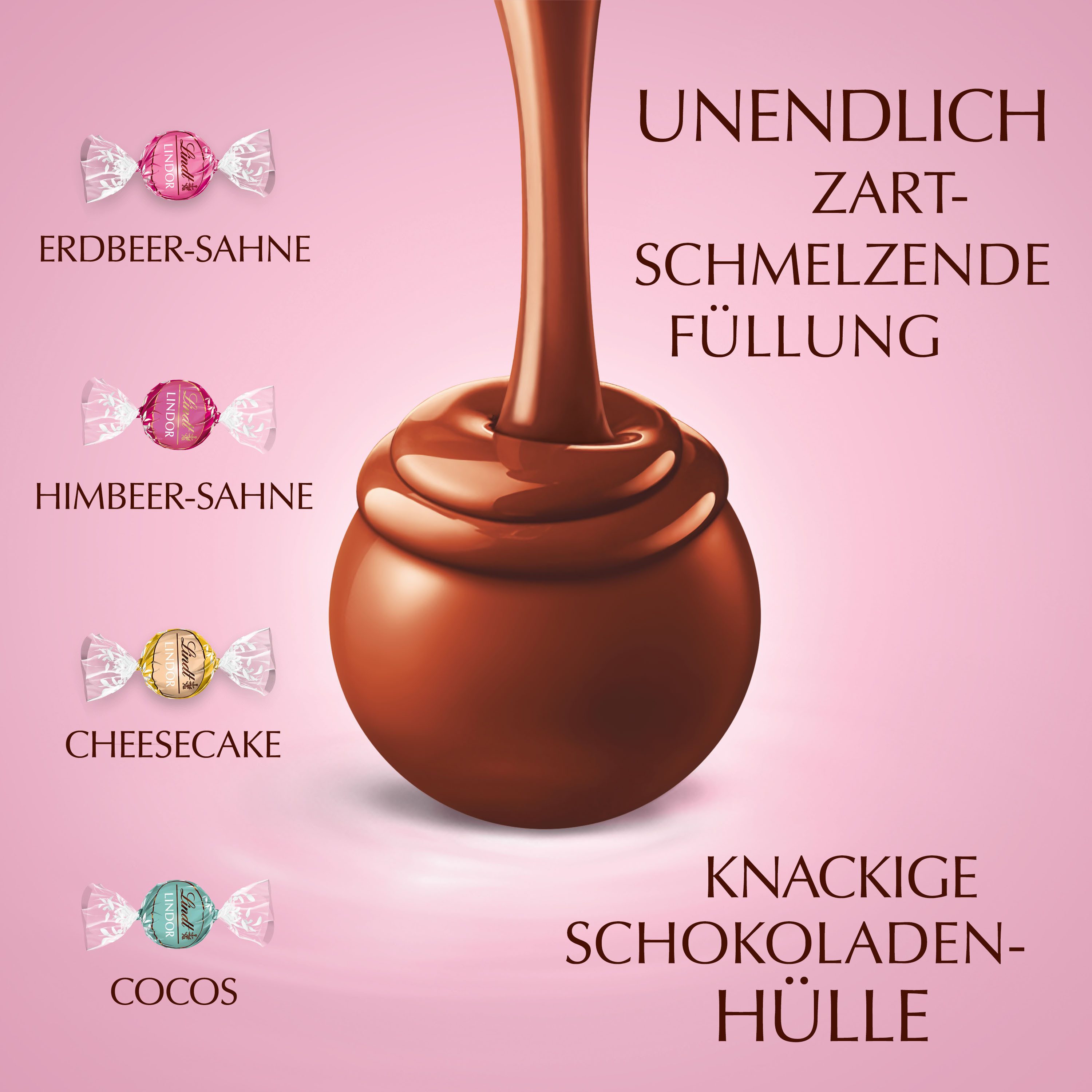 Lindt LINDOR Schokolade 137g Sommer Mix Beutel Kugeln Schokolade Pralinen Geschenk Mischung, 1 x 137 g, 1 St.