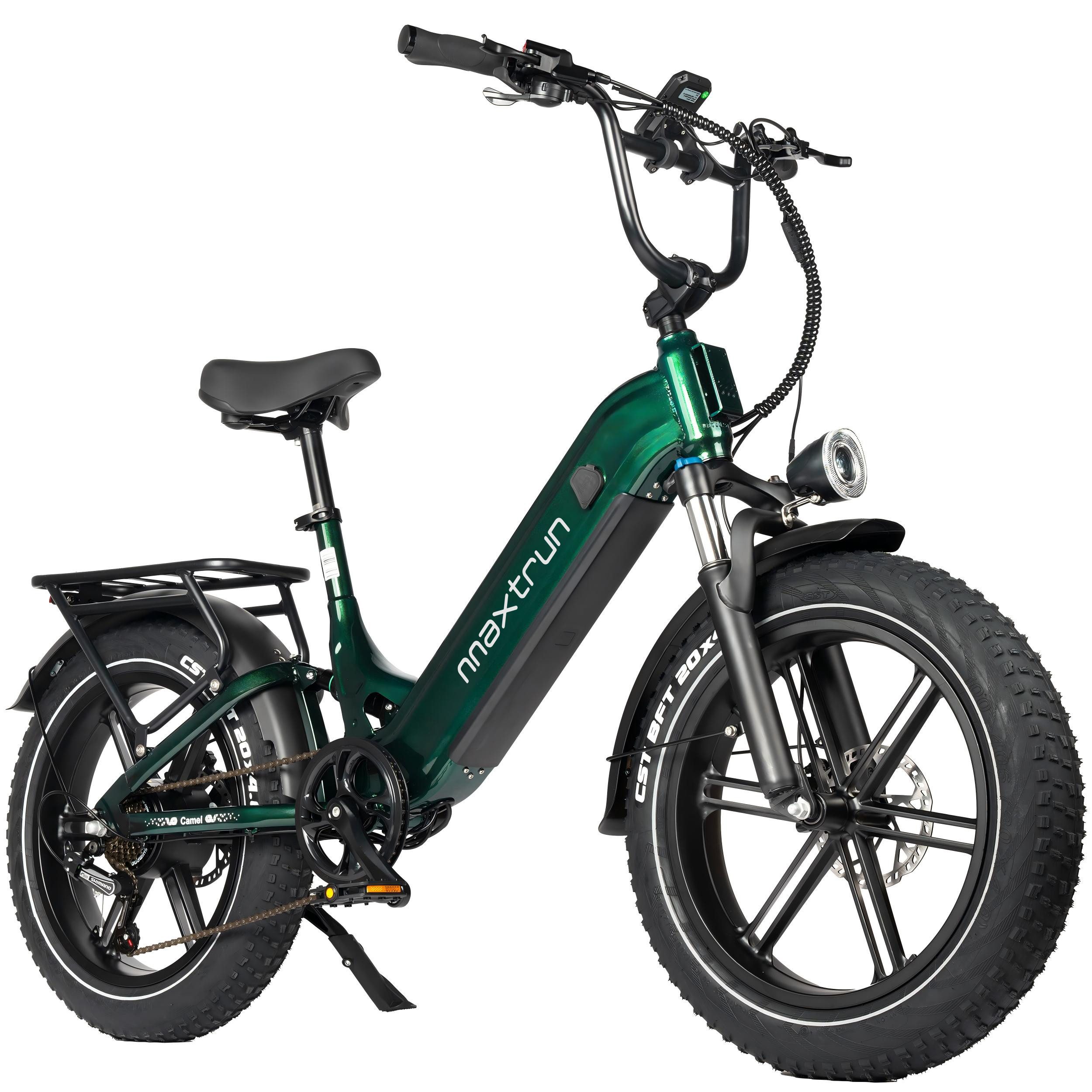 Vankel E-Bike Cityrad Camel E-Fahrrad Damen u. Herren 864WH Pedelec, 48V 18AH 120 km, Kettenschaltung, Heckmotor, 864 Wh, (Beleuchtungsset mit Batterieladegerät, Batterieschlüssel, Werkzeug), Fatbike E-Bikes 250W, 120km Reichweite, 20×4.0" Reifen