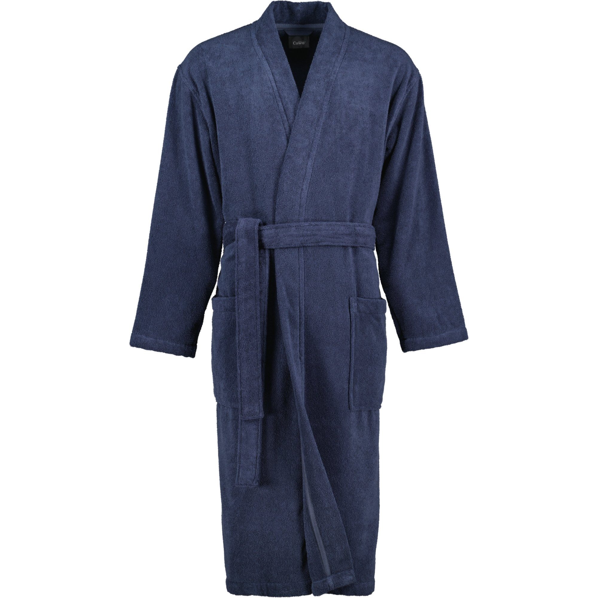 Cawö Home Herrenbademantel Uni 828 Kimono Frottier, Kimono, 100% Baumwolle,  Zeitloses Uni-Design