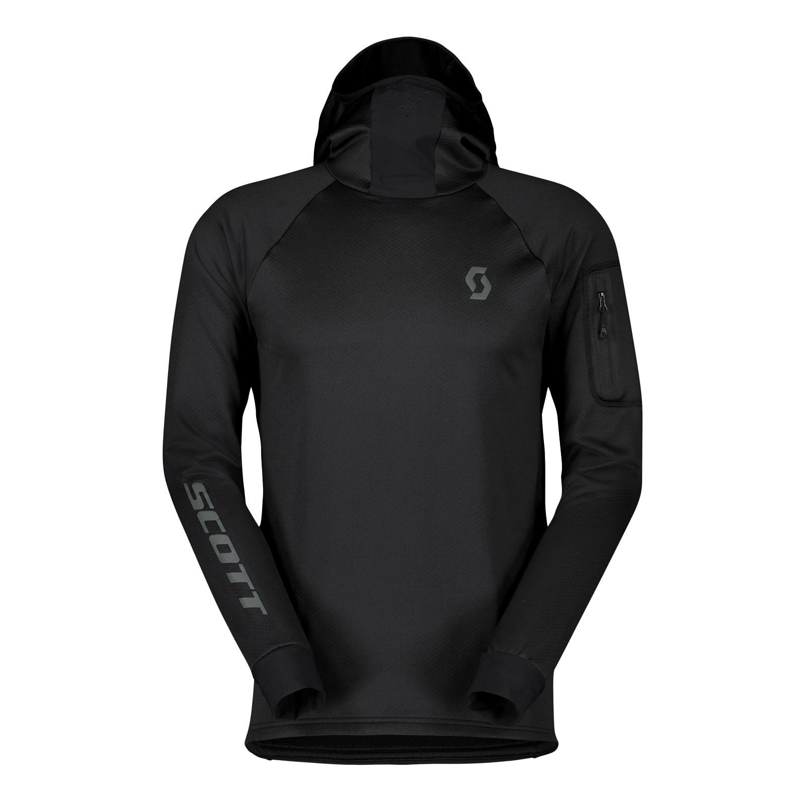 Scott Langarmshirt Trial Storm Hoody mit Balaclava-Kapuze