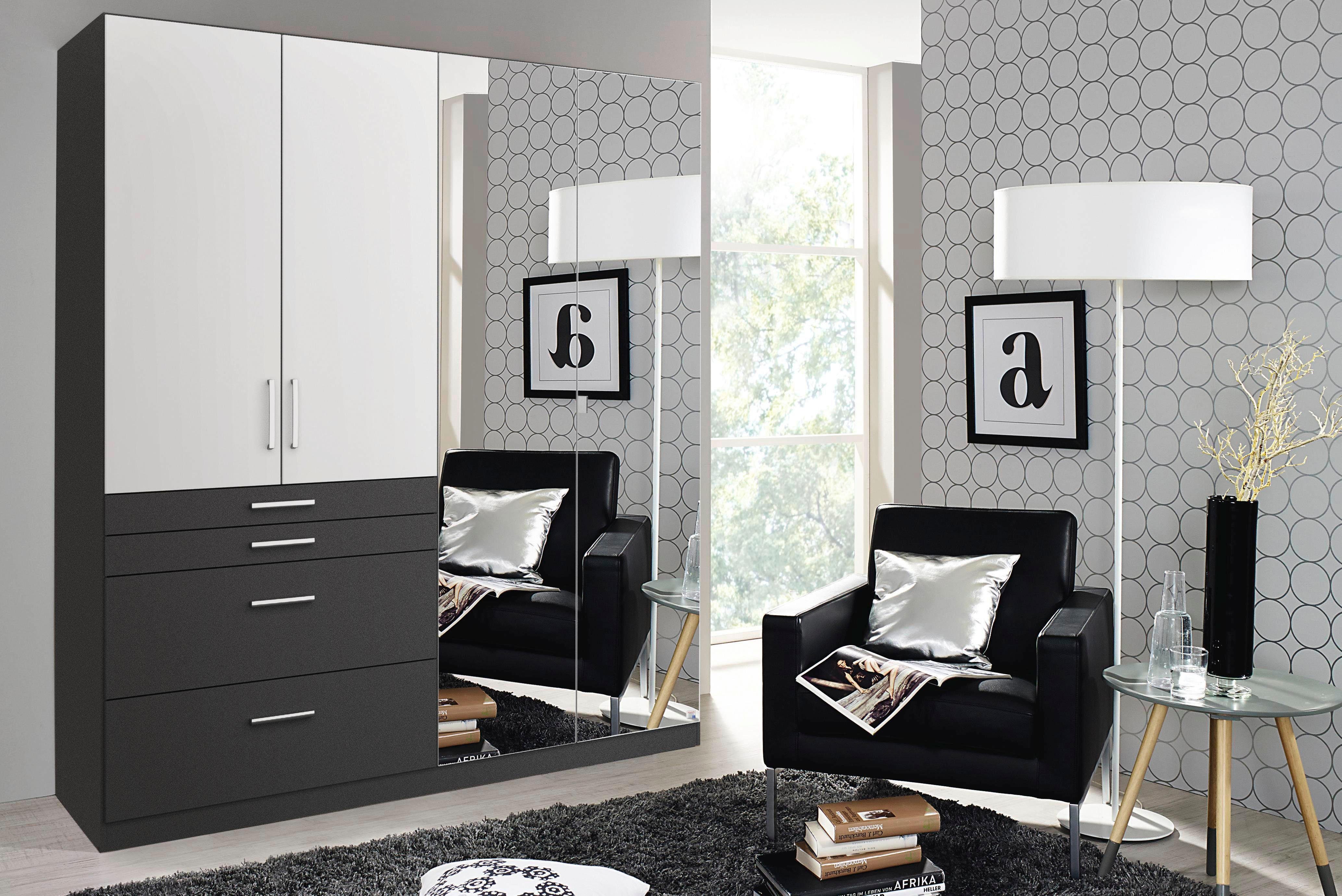 rauch Kleiderschrank Harburg im Schlafzimmer Schlafzimmerschrank Schrank Garderobe mit Spiegel – Bild 2 von 5