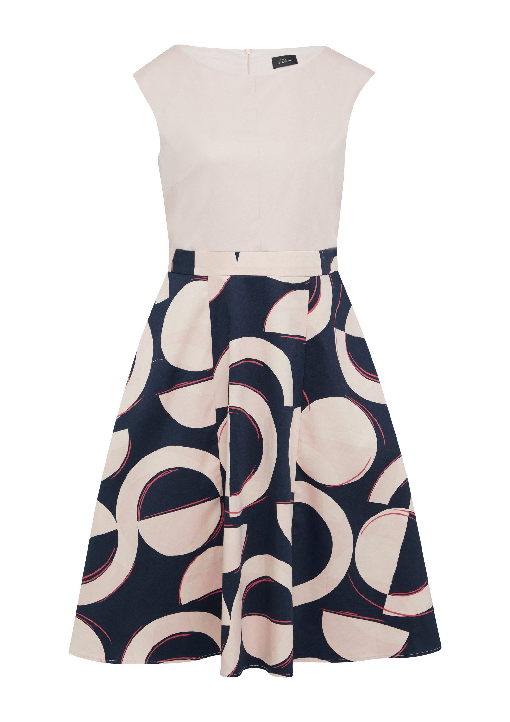 s.Oliver Minikleid Kleid Ausgestelltes Etuikleid aus Baumwollmix günstig online kaufen