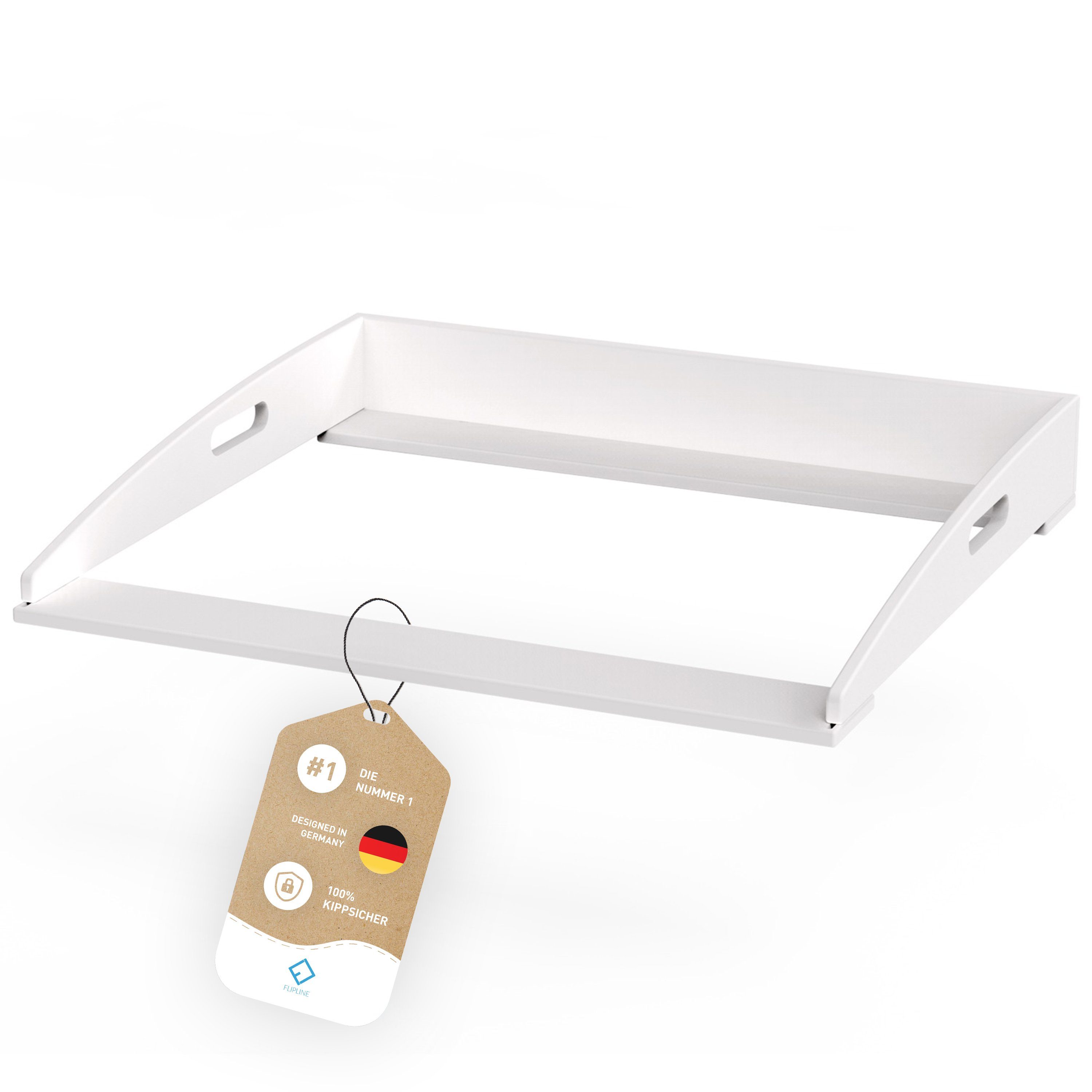 FLIPLINE® Wickelaufsatz für IKEA Hemnes Kommode [85x75x13cm], INKL. 2-Stufen-Sicherheit an Wand und Kommode | Wickelaufsätze