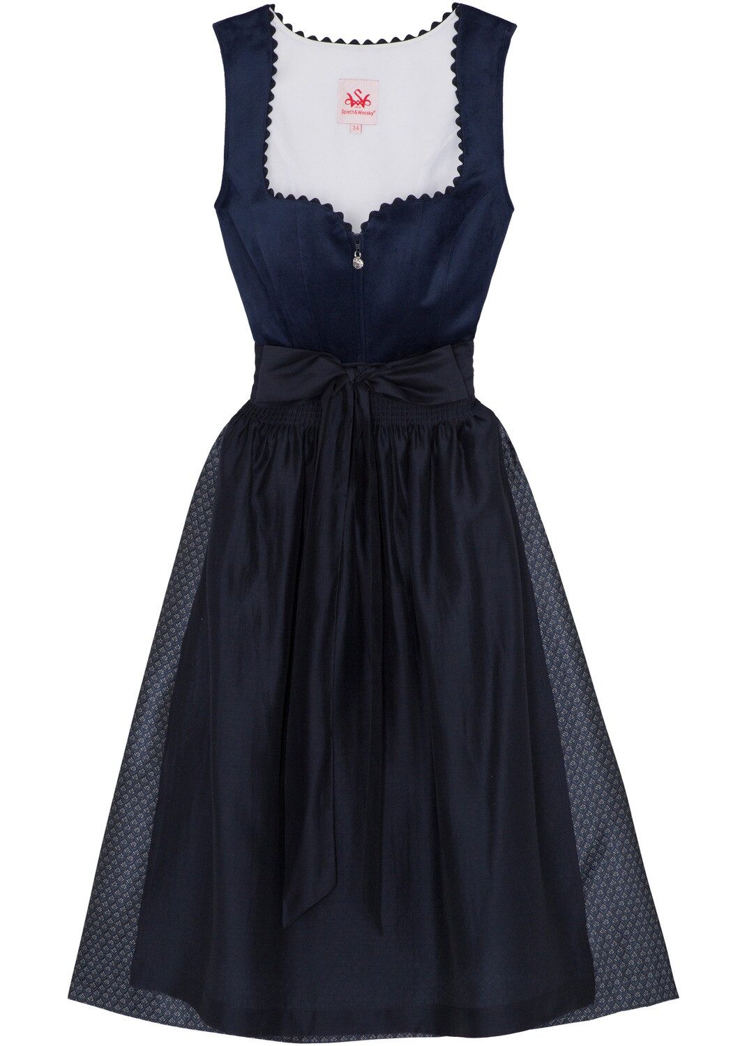 Dirndl Samt Dirndl 2tlg. - GLAST - dunkelblau