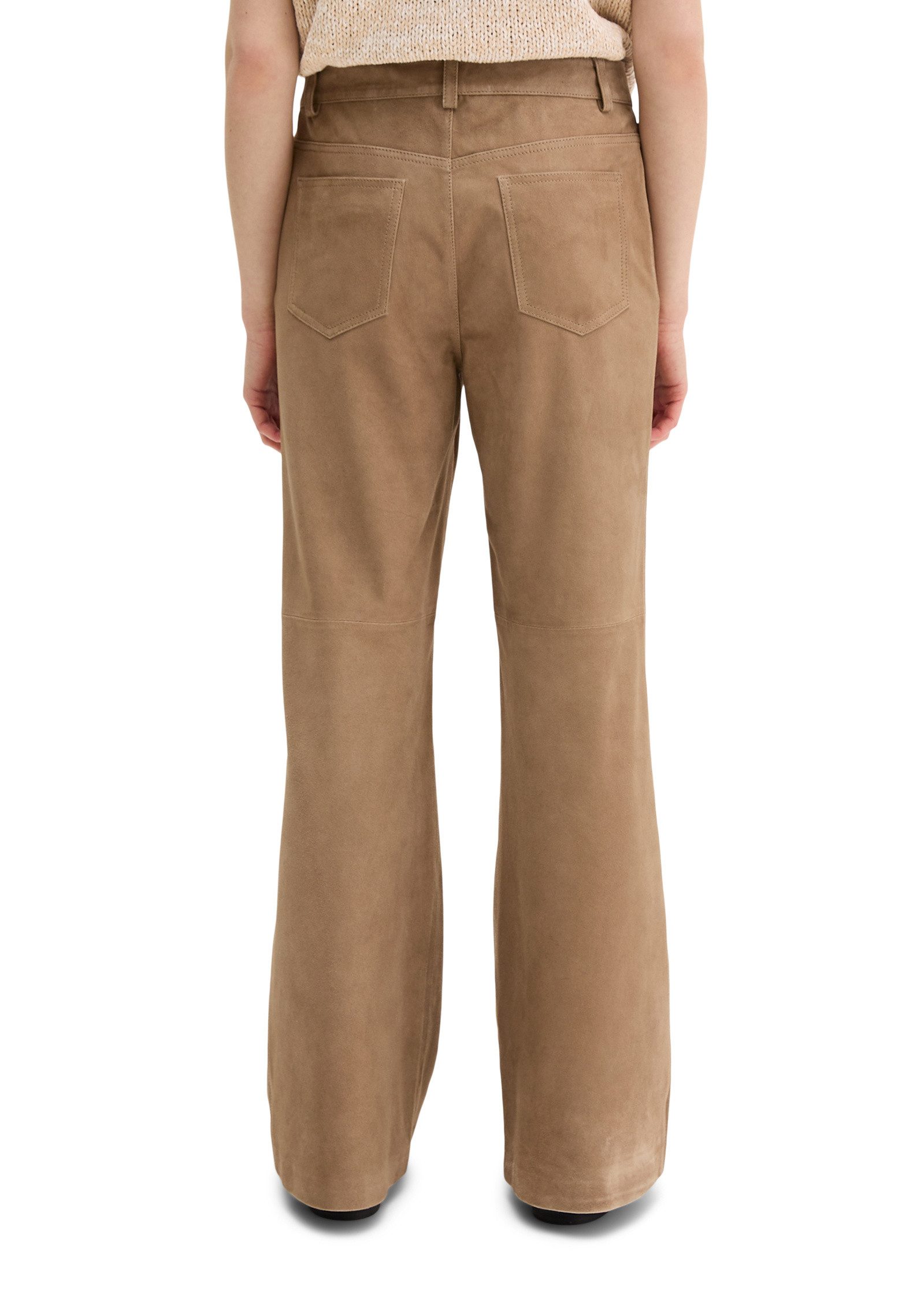 Marc O'Polo Lederhose aus weichem Ziegen-Veloursleder