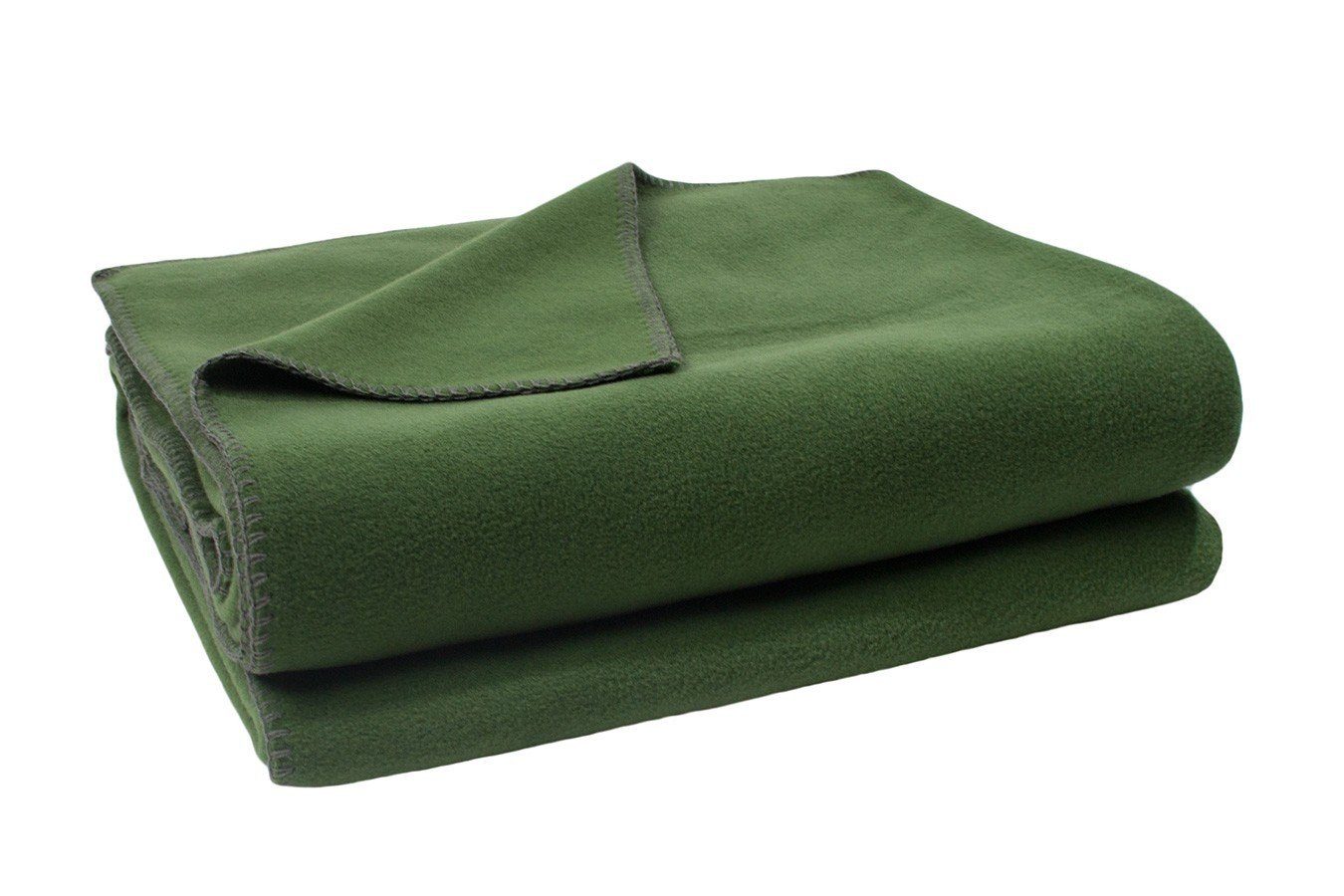 150 cm Wohndecke Soft-Fleece Decke 110 daslagerhaus x dunkeljadegrün, living