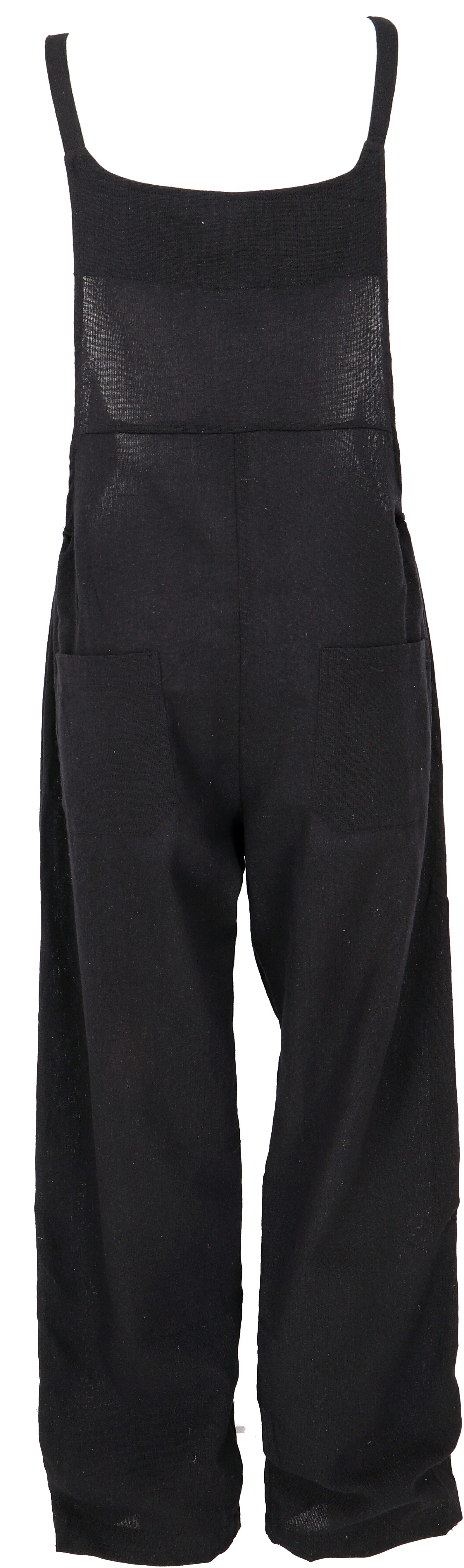 Guru-Shop Relaxhose Natürliche Boho Latzhose, Sommerlatzhose,.. Ethno Style, alternative Bekleidung