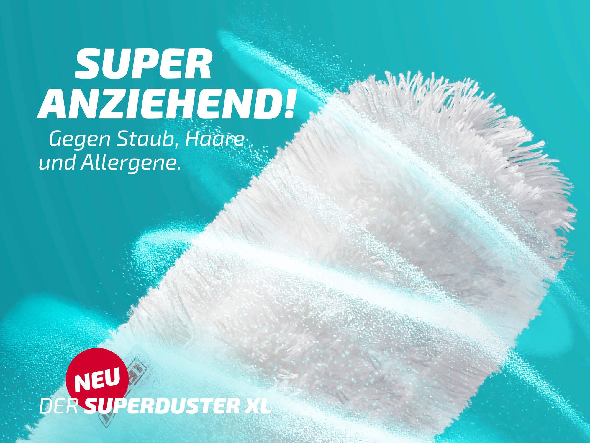 Leifheit Staubwischer SUPERDUSTER XL mit Ersatzbezug (3-St), waschbar, Mikrofaser, bindet Staub sicher auf großer Fläche