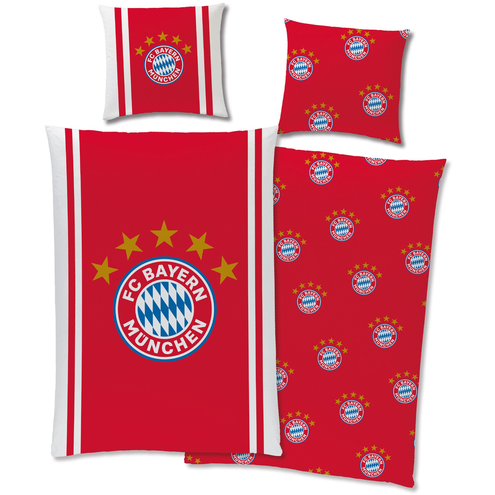 BERONAGE Wendebettwäsche FC Bayern München Mia San Mia Bettwäsche Linon / R günstig online kaufen