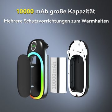 DOPWii Handwärmer Wiederaufladbarer, 10000mAh Handwärmer mit einstellbarer Temperatur