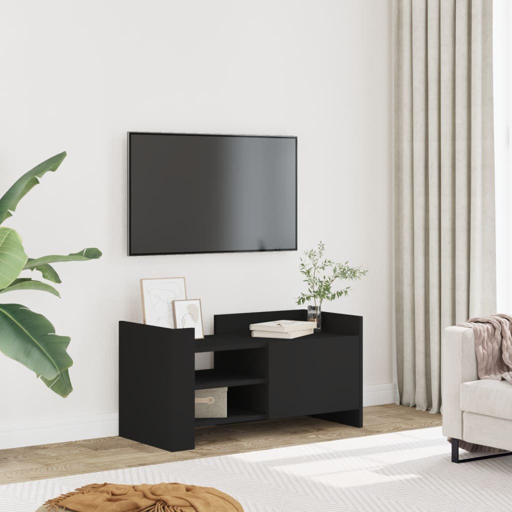 vidaXL Schrankmodule TV-Schrank Schwarz 80x35x40 cm Holzwerkstoff günstig online kaufen