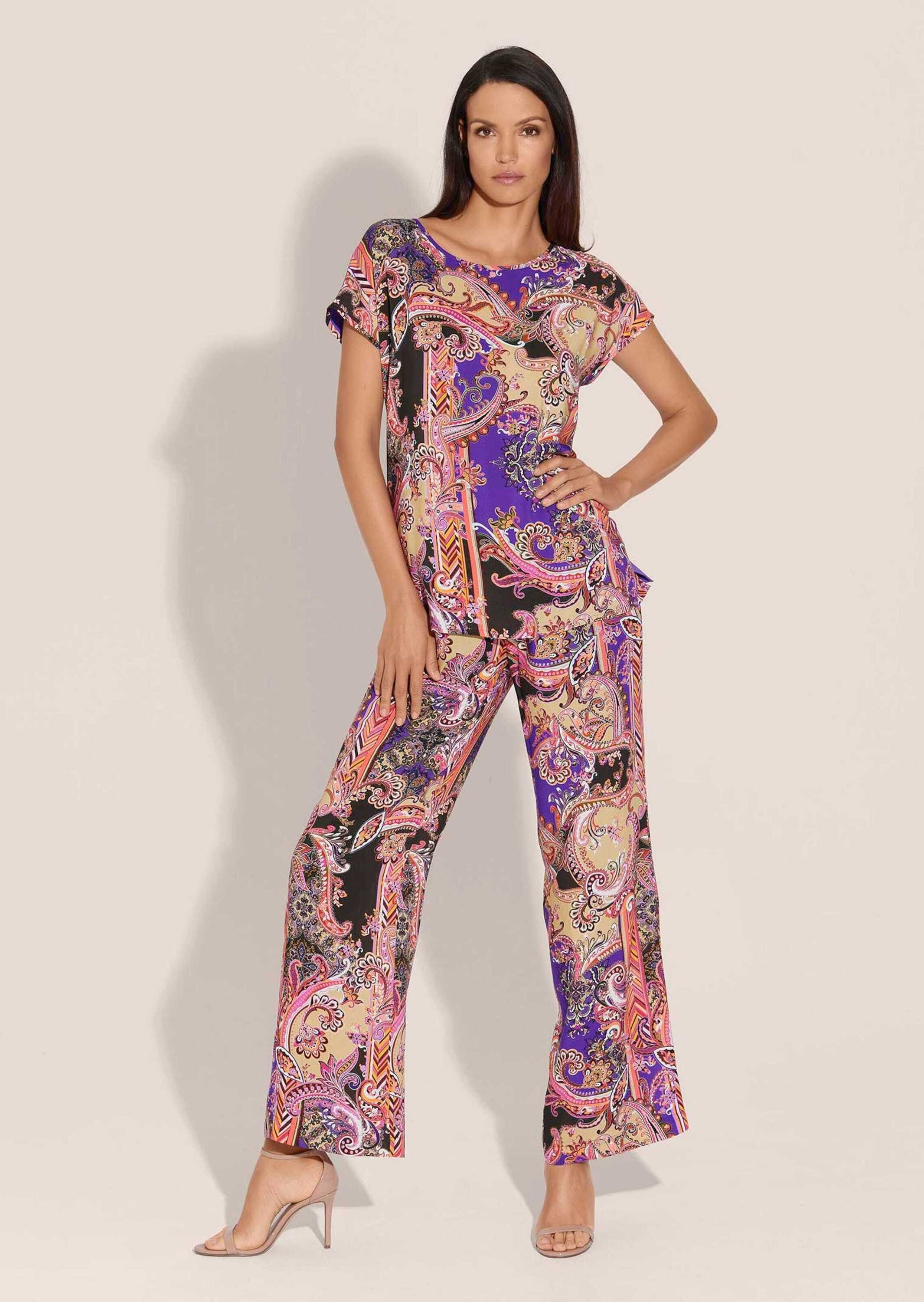 Shirtbluse Jerseyshirt mit Unikat-Print