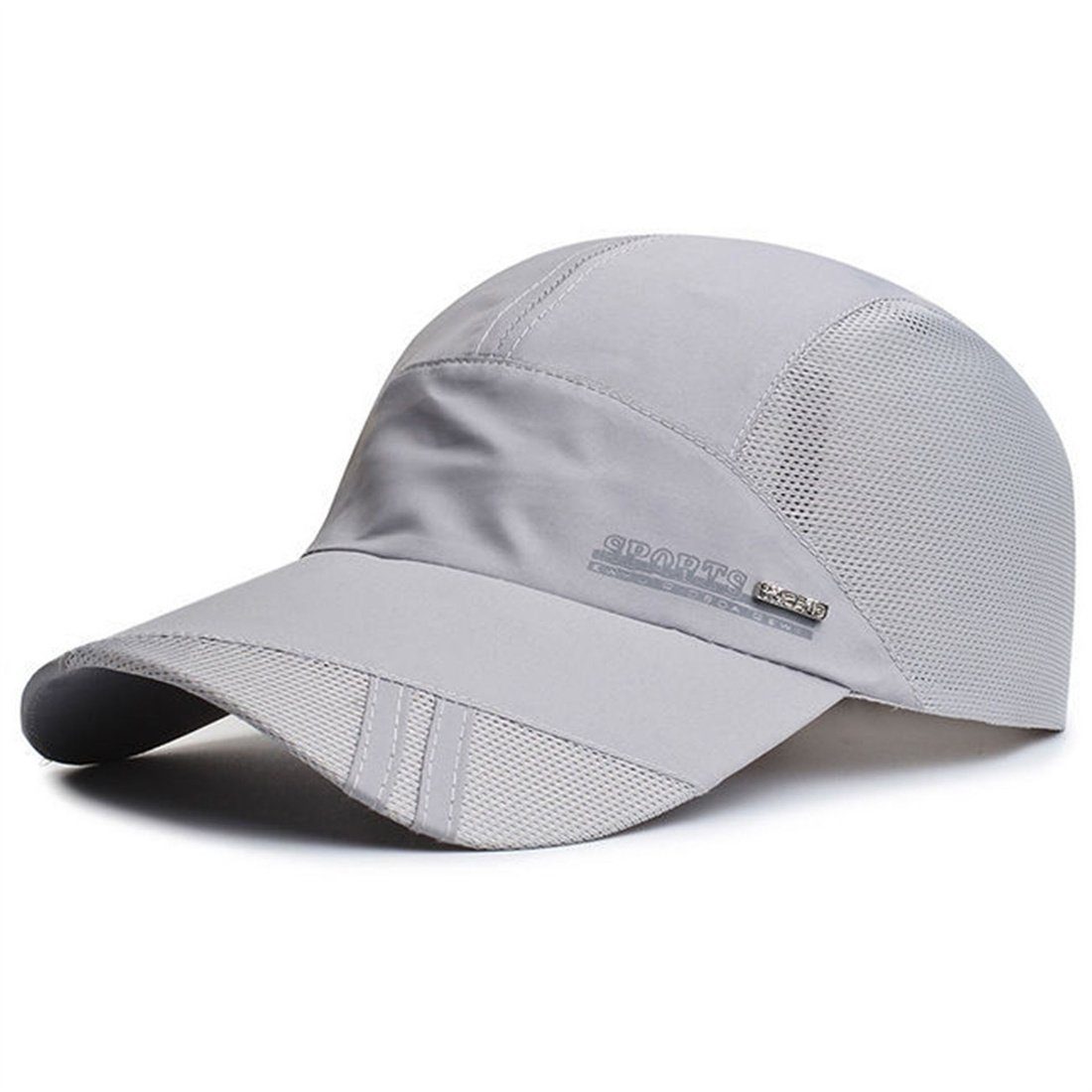 DÖRÖY Baseball Cap Baseballkappe für Männer, atmungsaktiver Sonnenhut, lässige Sportmütze grau