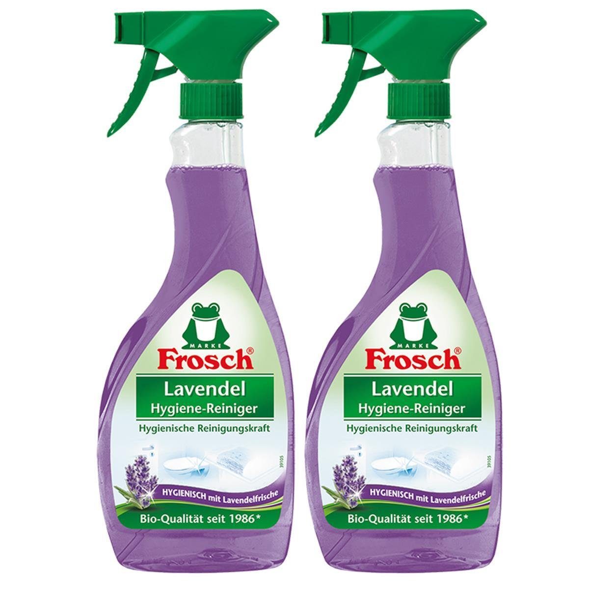 FROSCH 2x Frosch Lavendel Hygiene-Reiniger 500 ml Sprühflasche Spezialwaschmittel