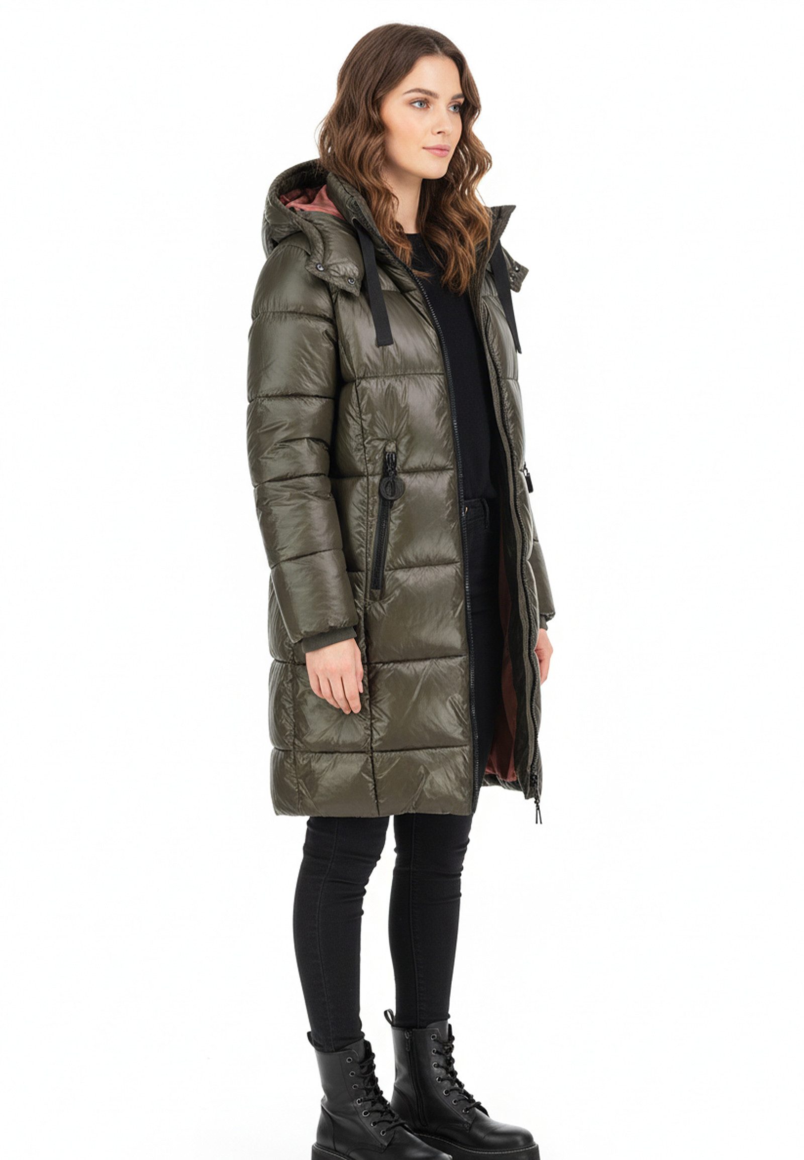 SUBLEVEL Langmantel Winddicht, Kapuze, Winterkomfort, lässiger Stil (1-tlg) günstig online kaufen