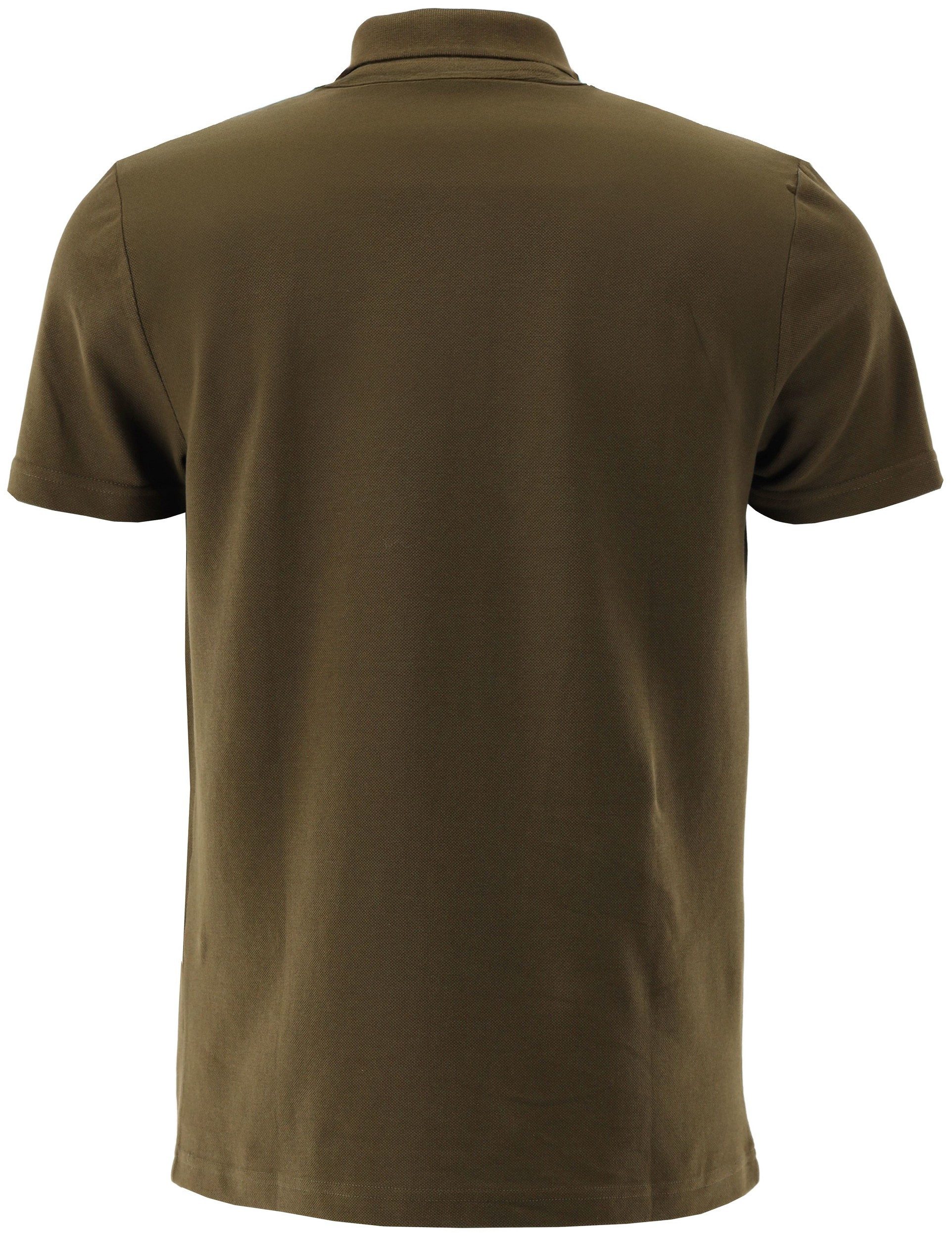 OS Trachten Poloshirt Polo-Shirt "Hirsch" T-Shirt Oliv/grün Brusttasche von Oefele Jagd