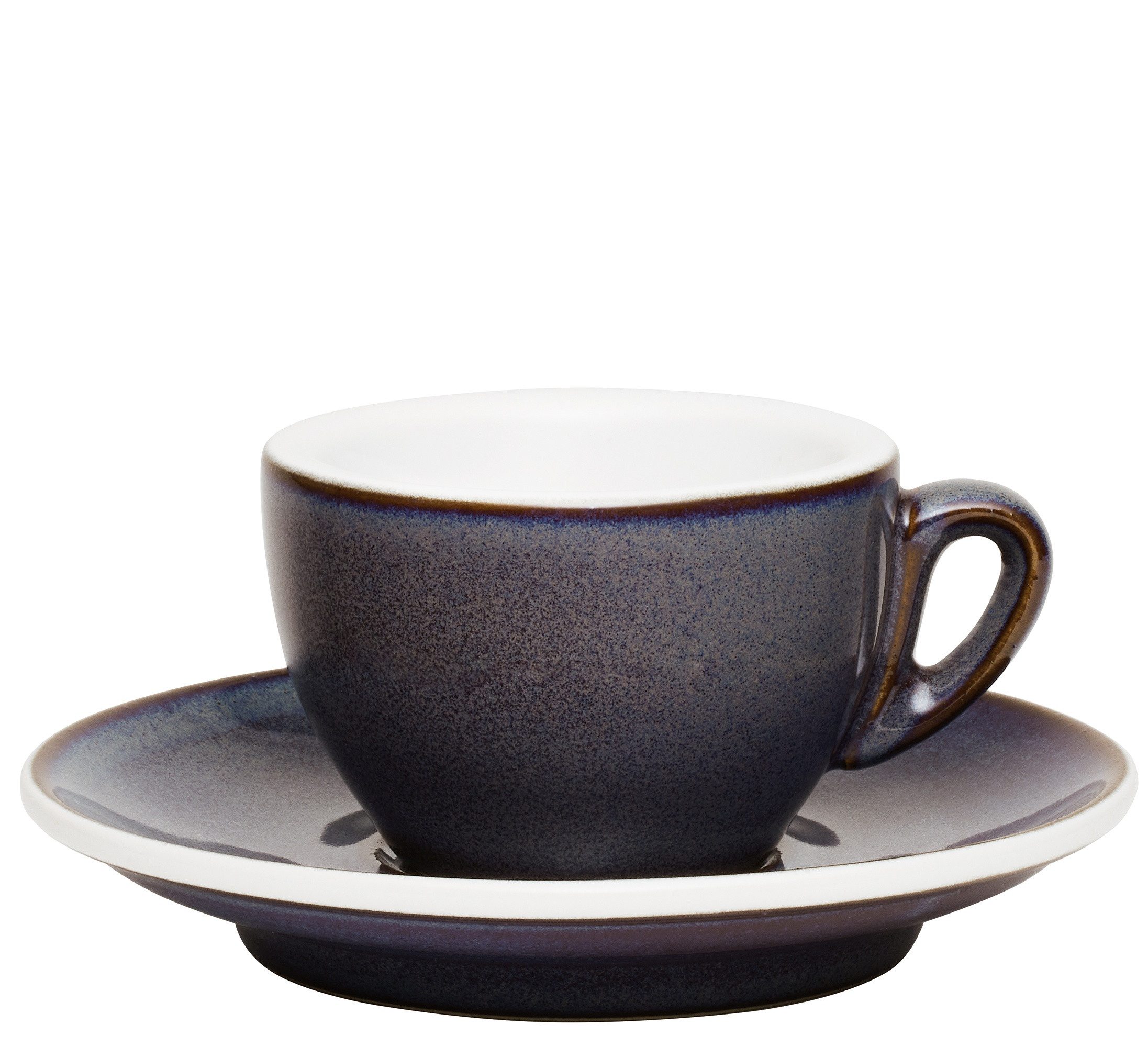 Cilio Espressotasse Espressotasse mit Untertasse Porzellan dickwandig cilio ROMA Ozean, Material: Porzellan